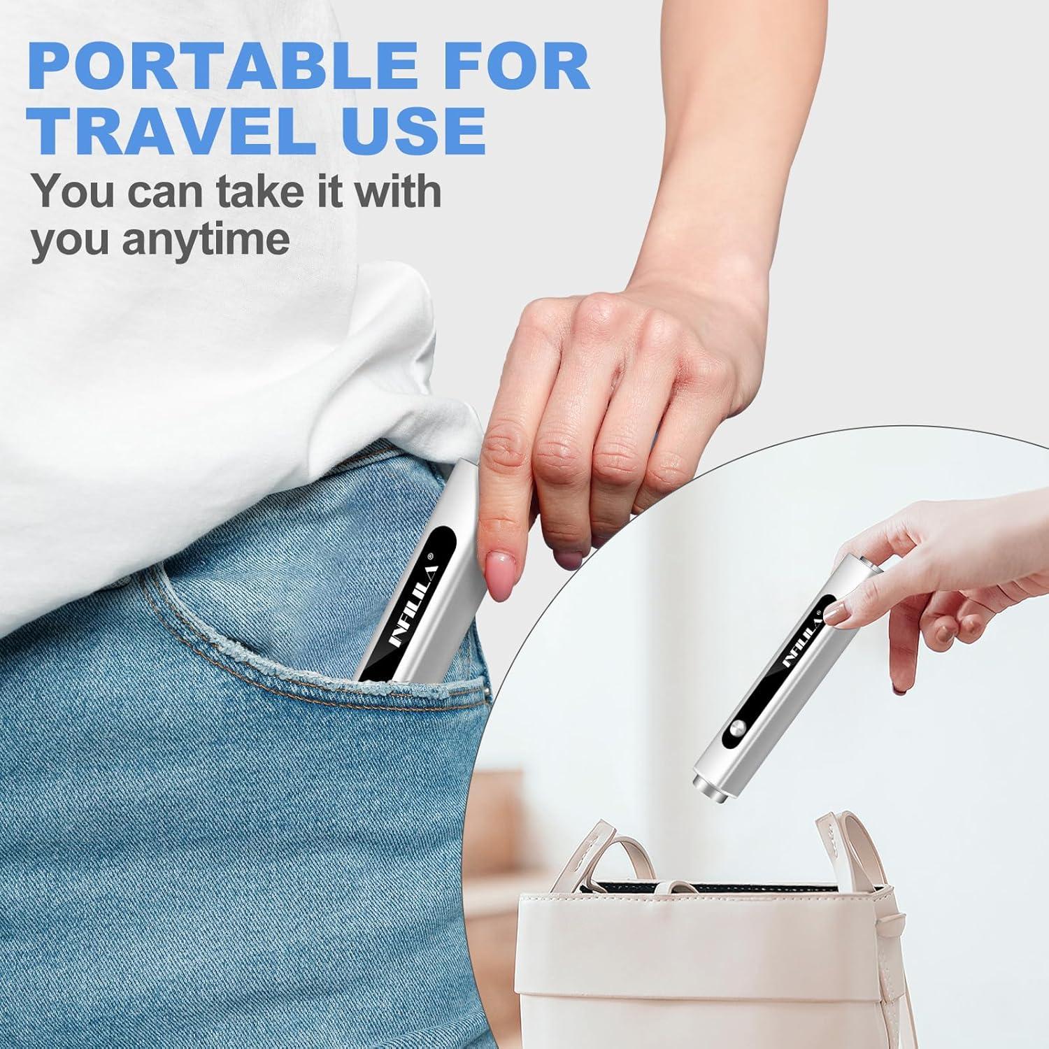 Lámpara UV Portátil INFILILA para Uñas de Gel 3-en-1 Plata