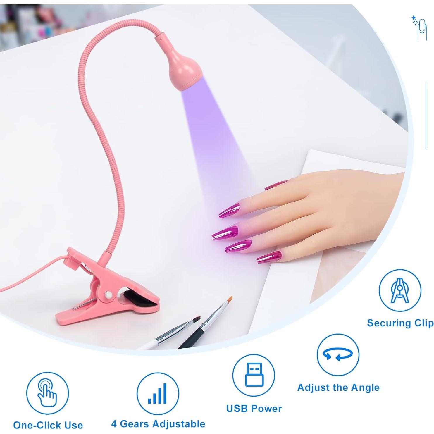 Lámpara de Uñas UV LED Krofaue MJD 3W 140cm 4 Niveles Ajustables