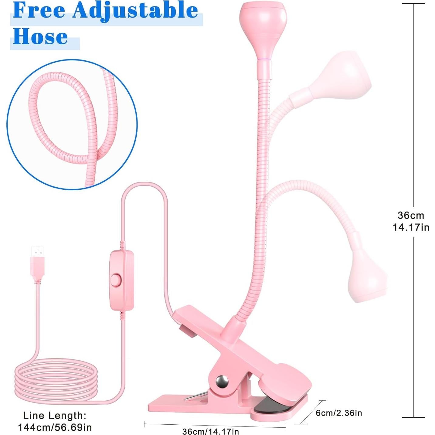 Lámpara de Uñas UV LED Krofaue MJD 3W 140cm 4 Niveles Ajustables