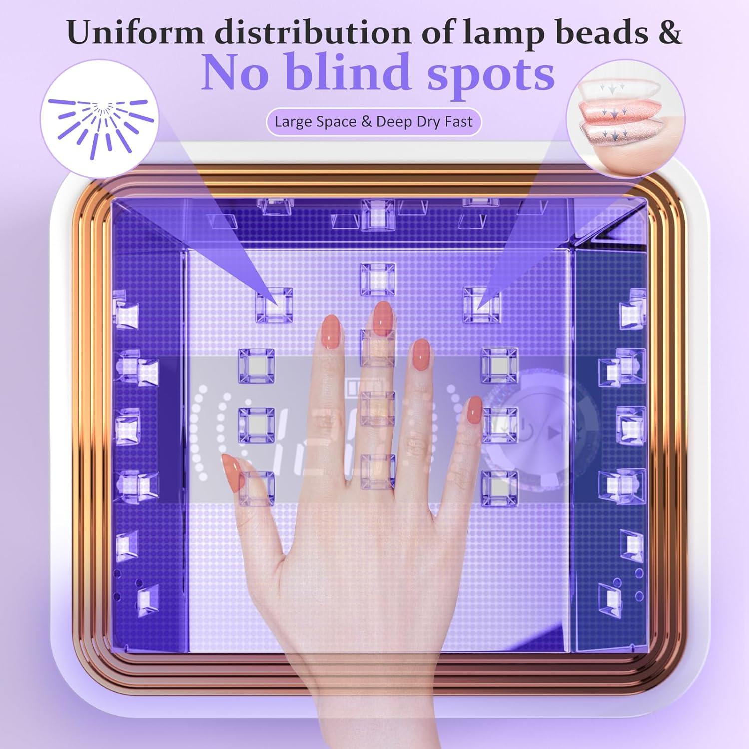 Lámpara UV Recargable TCHMCITY 288W Inalámbrica con LCD