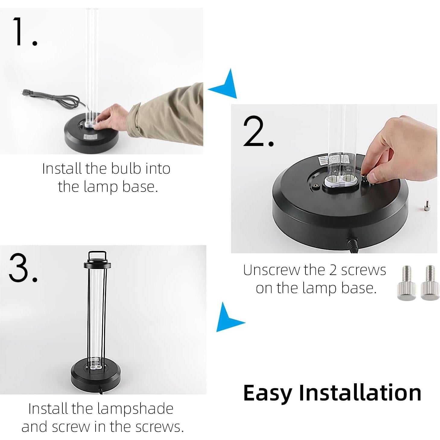 Lámpara desinfectante UV Coospider 38W con control remoto