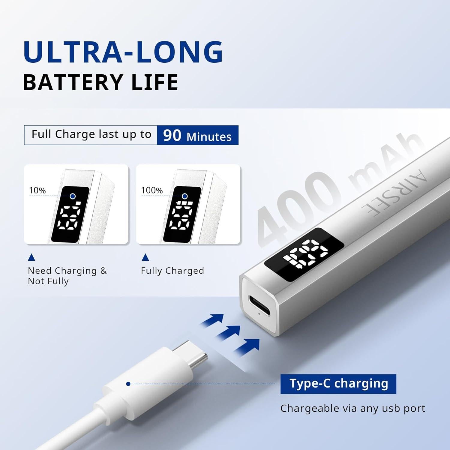 Lámpara UV Inalámbrica AIRSEE Mini para Uñas de Gel Plata