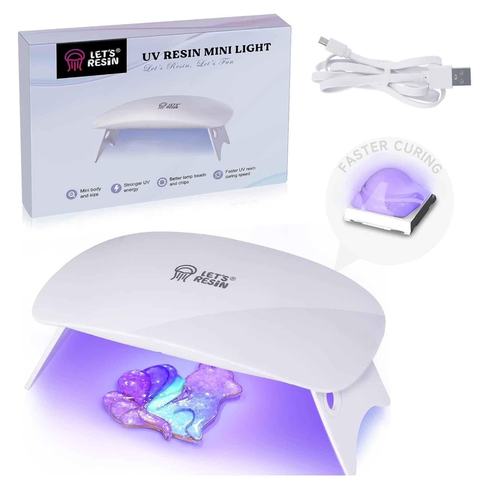 Lámpara UV Mini LET'S RESIN 36W Portátil 84g para Resina