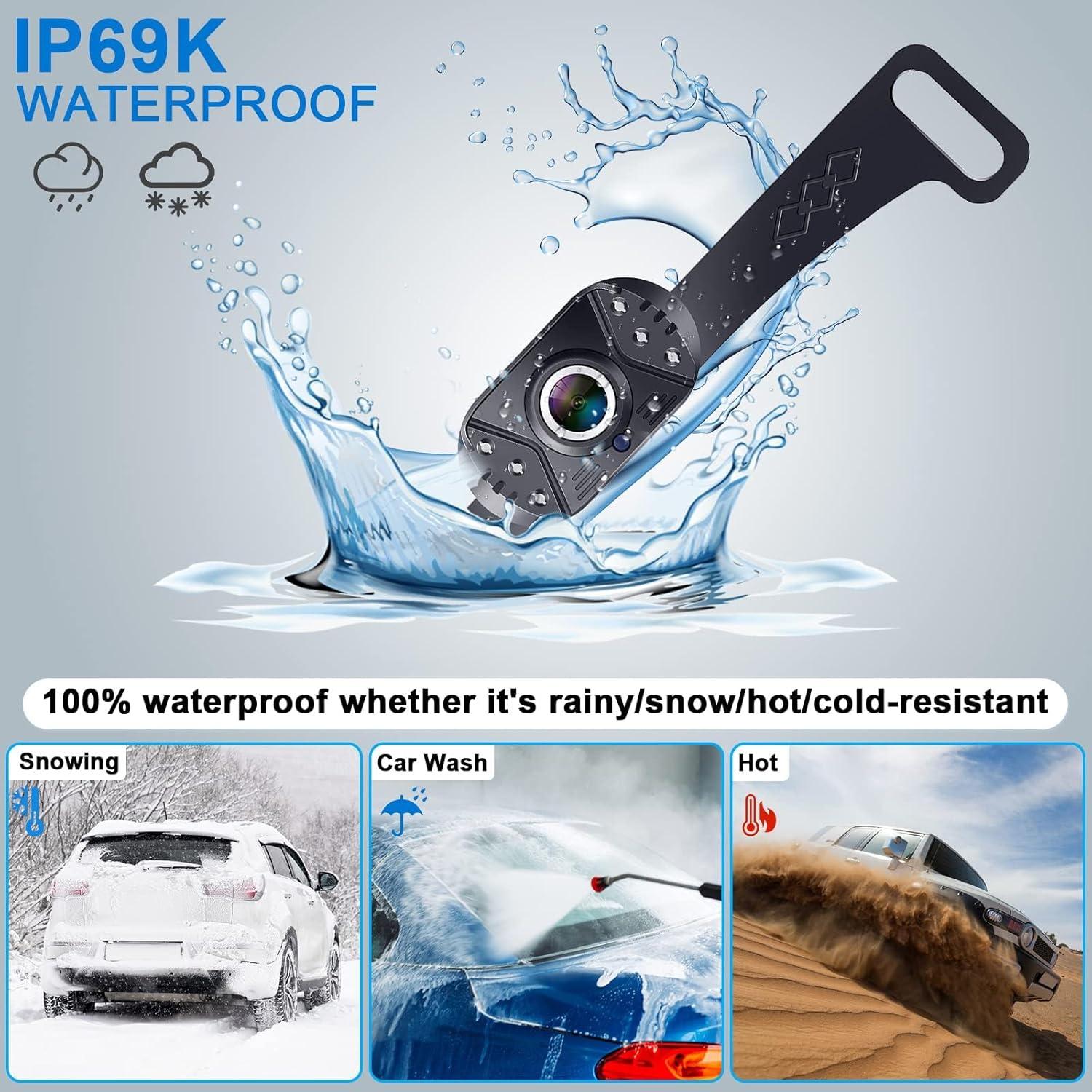 Cámara de Respaldo HD Rohent N11 - 170° Ángulo Amplio, IP69K