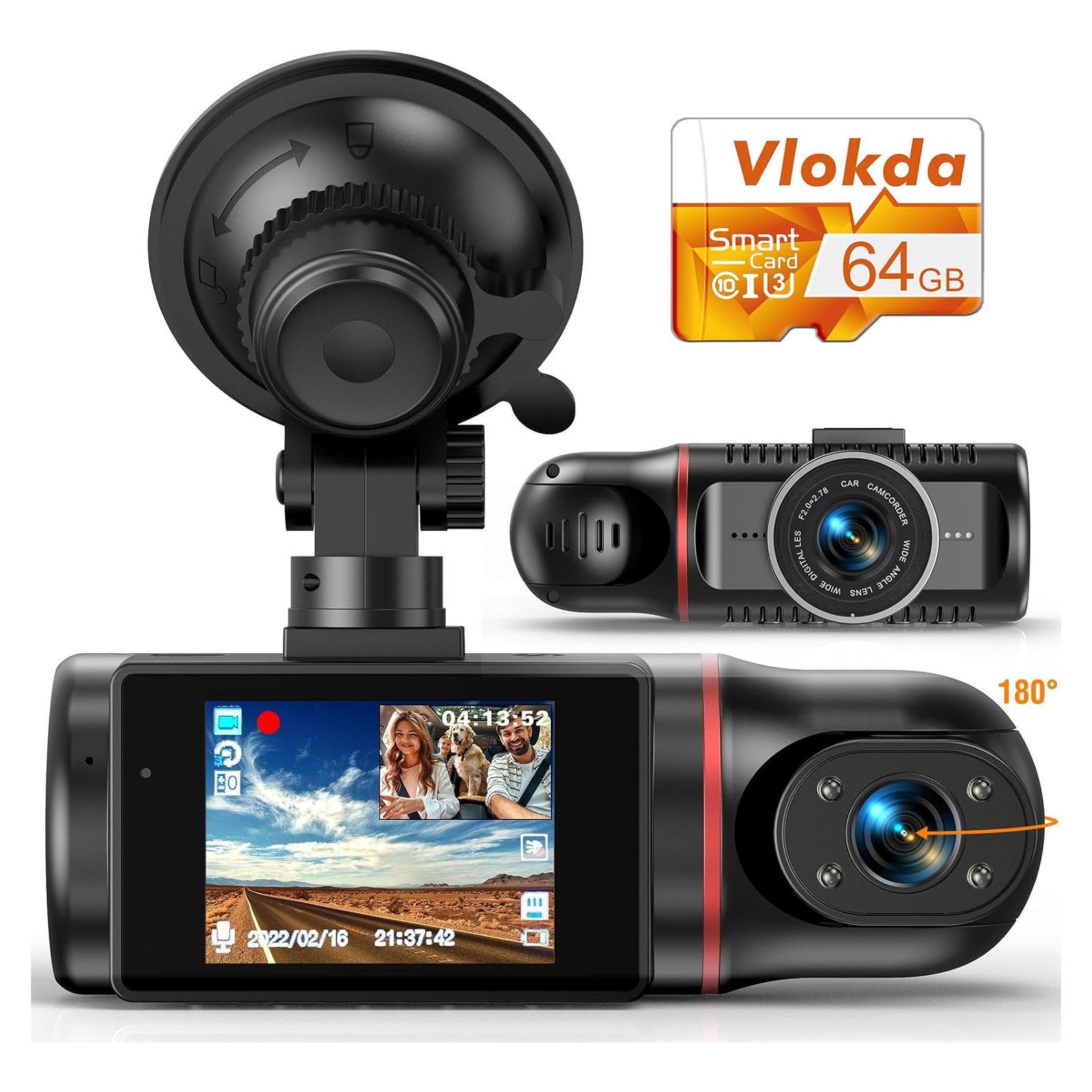 Cámara de tablero dual Vlokda X50 1080P delantera e interior