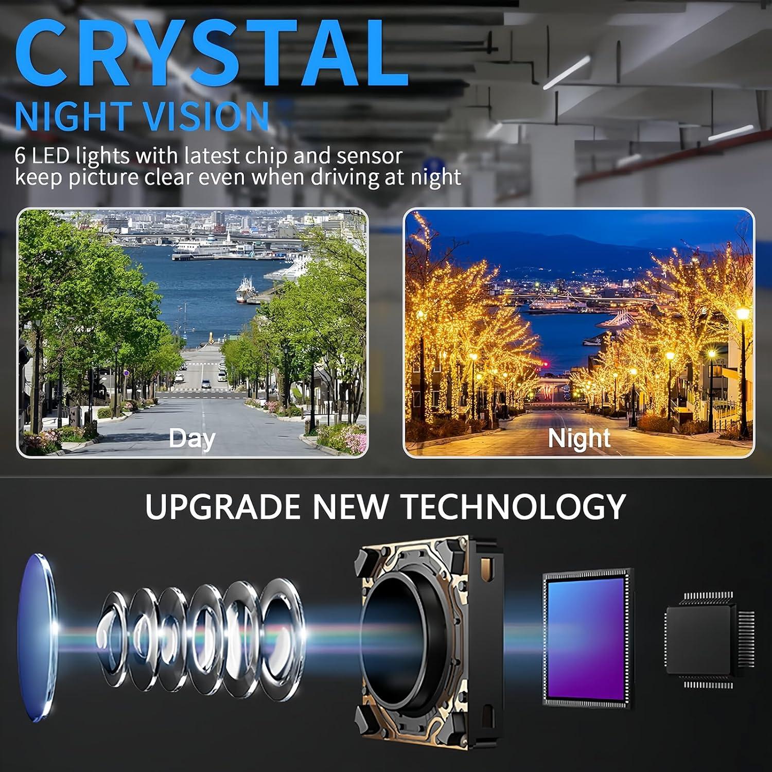 Cámara de Respaldo HD 1080P Rohent N11 - Visión Nocturna 170°