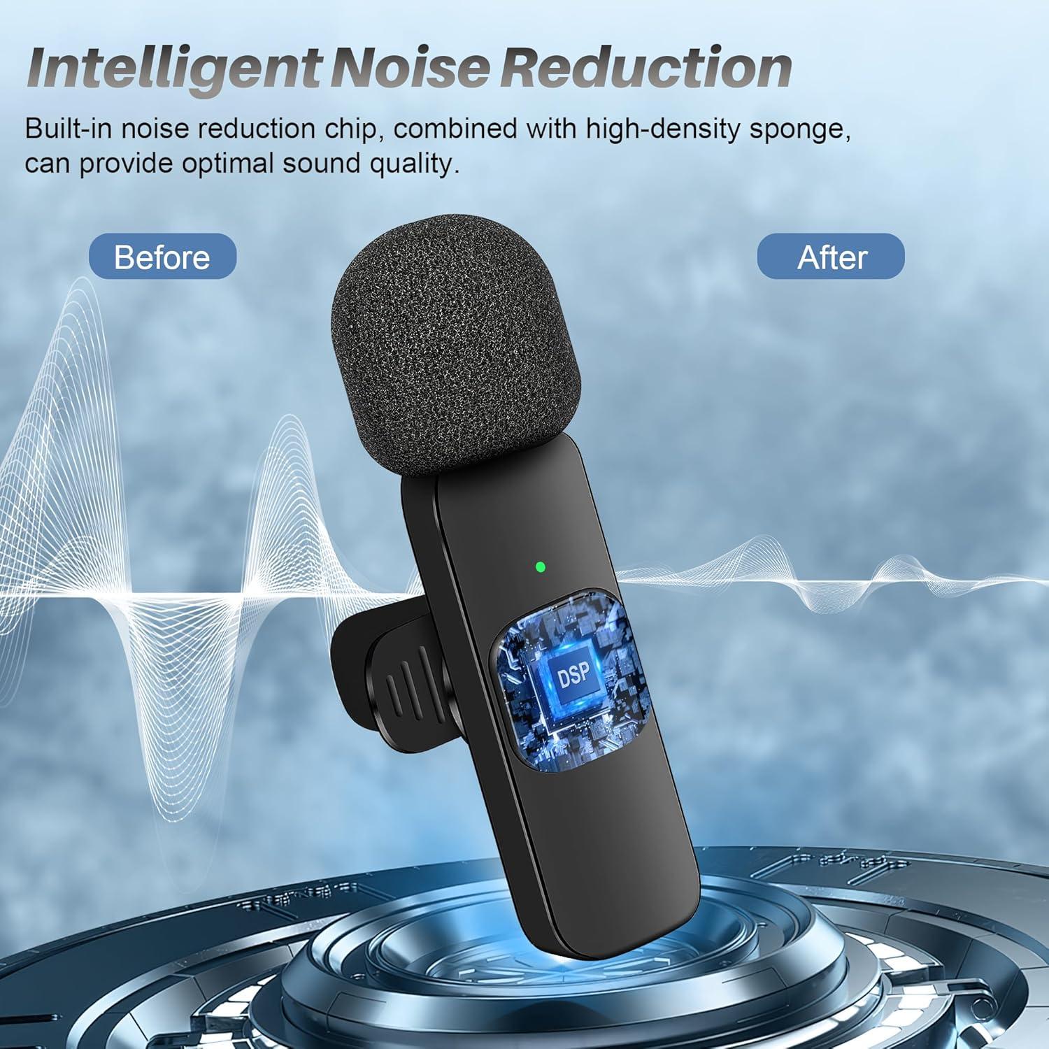 Micrófono Lavalier Inalámbrico LM320 - 2 Micrófonos Mini