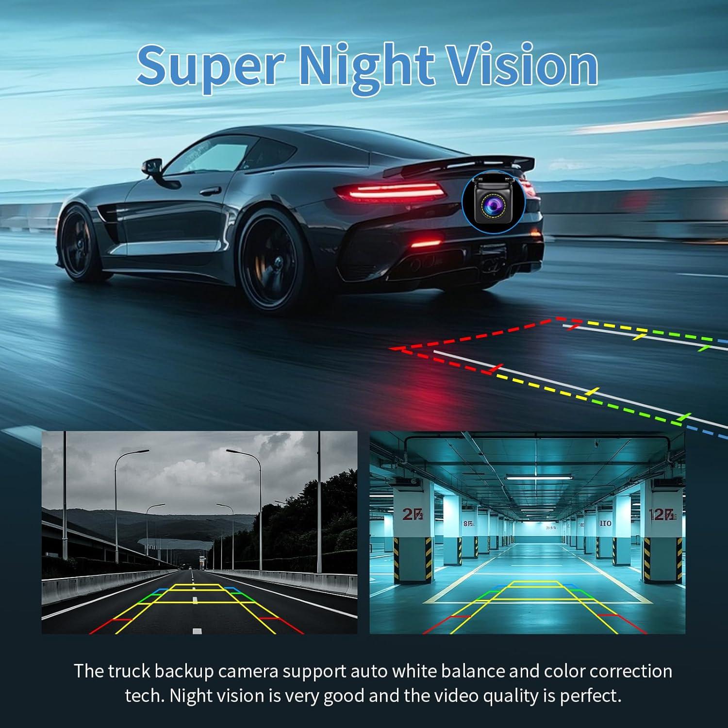 Cámara de Respaldo DUBIAO AHD 1080P 170° Visión Nocturna