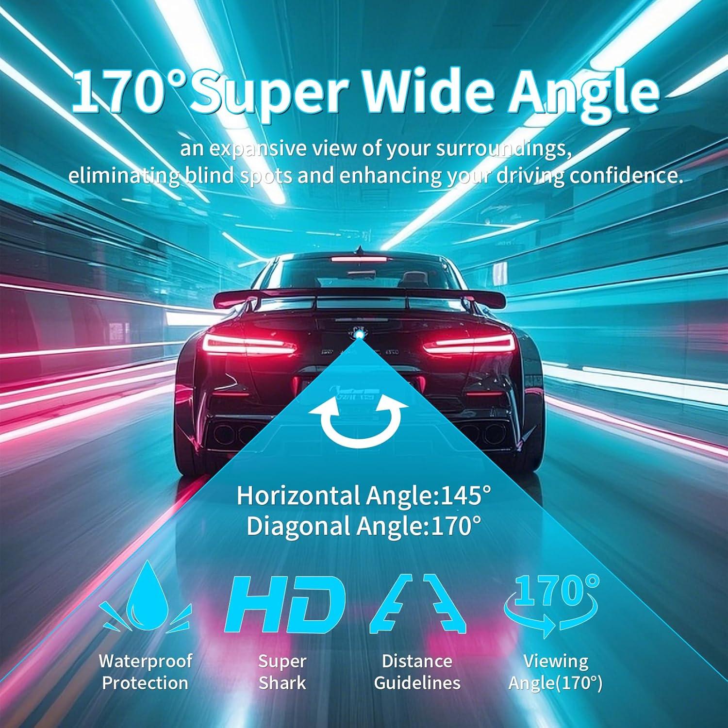 Cámara de Respaldo DUBIAO AHD 1080P 170° Visión Nocturna