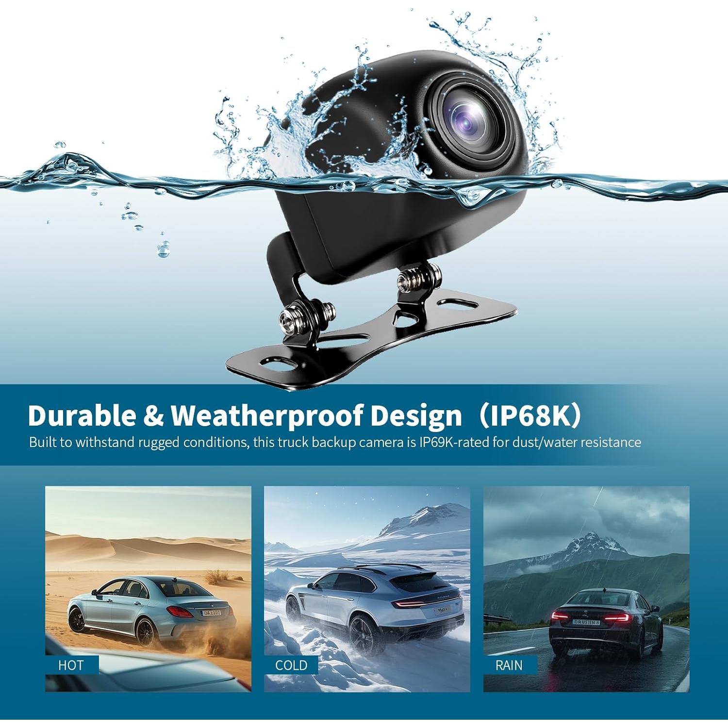 Cámara de Respaldo DUBIAO AHD 1080P 170° Visión Nocturna