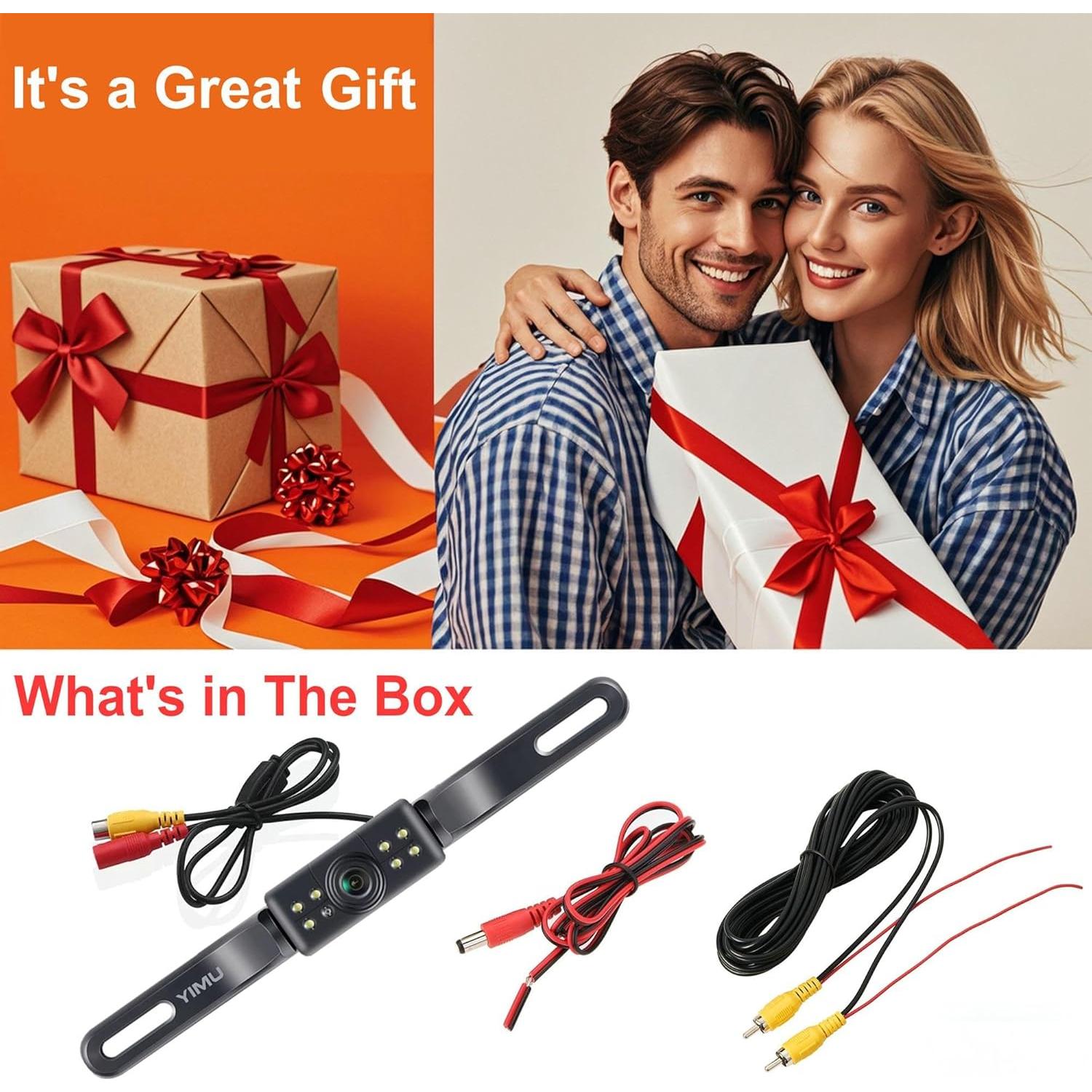 Cámara de Respaldo YIMU HD con 7 LEDs, Impermeable IP69K