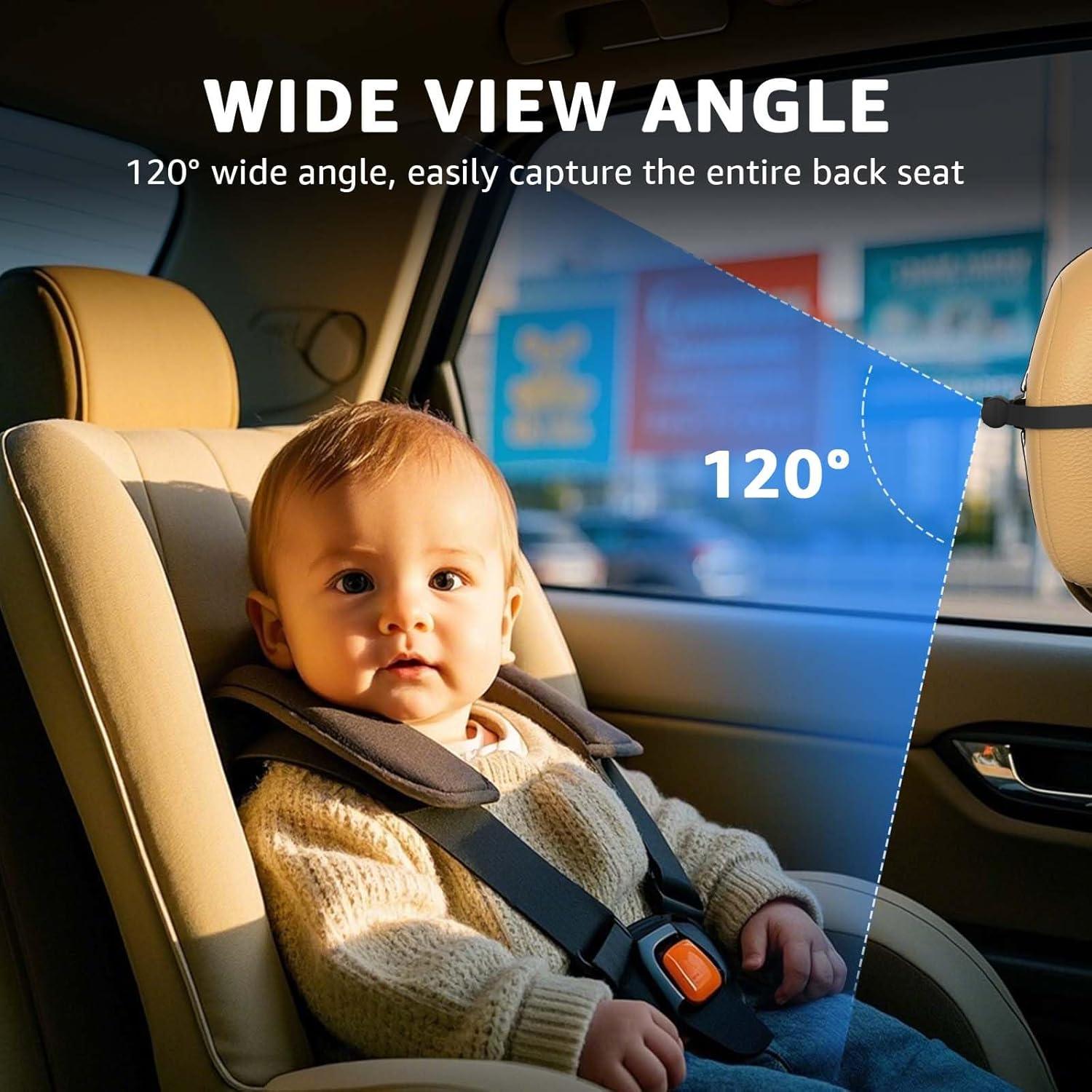 Cámara de Auto para Bebés GROWNSY 4.3" HD con Visión Nocturna