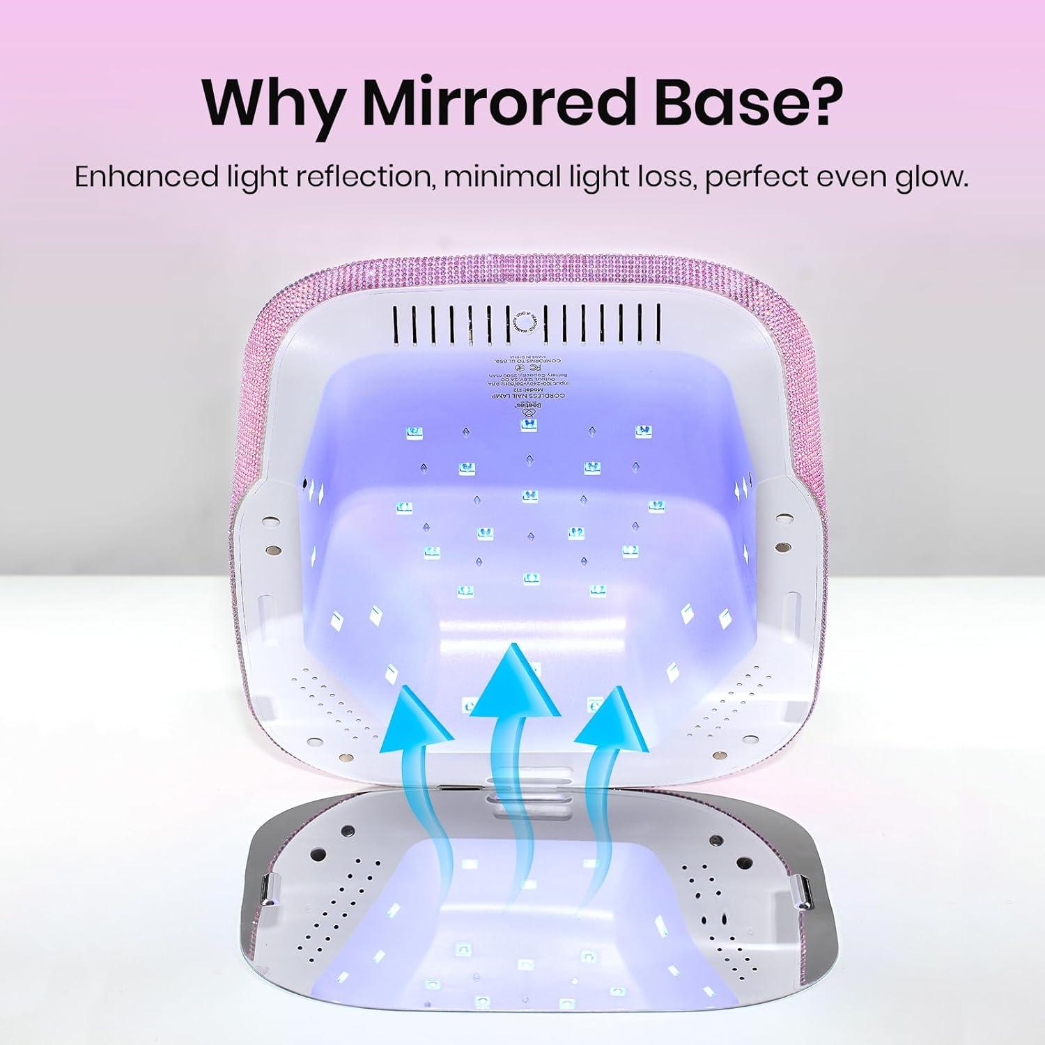 Lámpara UV Recargable Beetles con Rhinestones 4 Modos 1.41kg