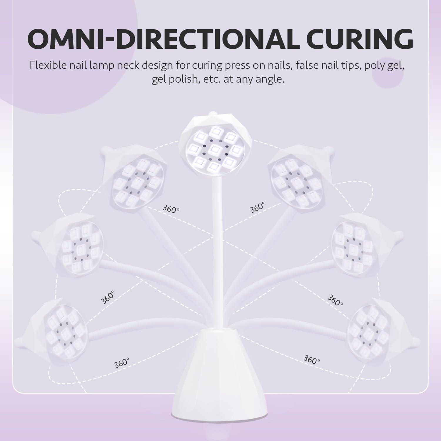 Lámpara de Uñas Inalámbrica GAOY Omin-Cure UV 9 LED 230g