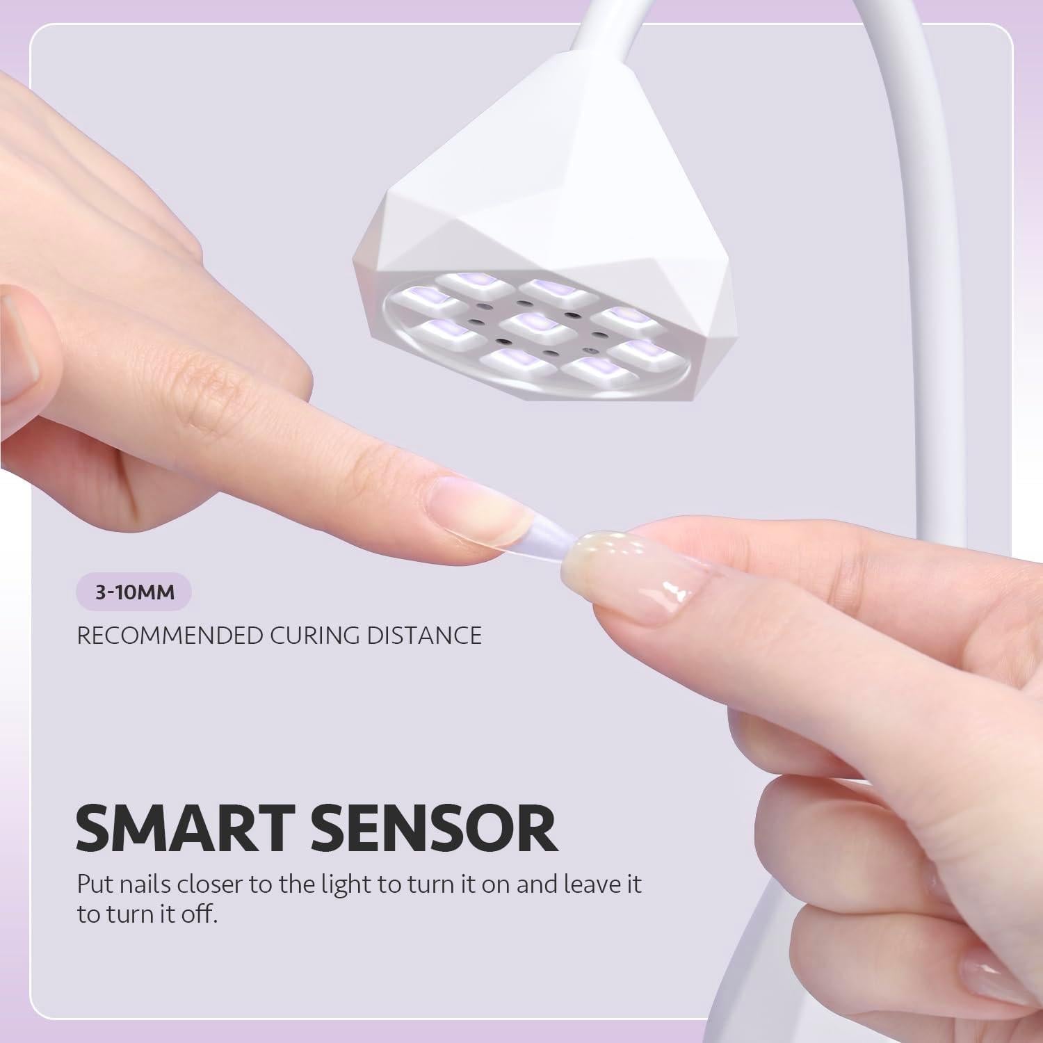 Lámpara de Uñas Inalámbrica GAOY Omin-Cure UV 9 LED 230g