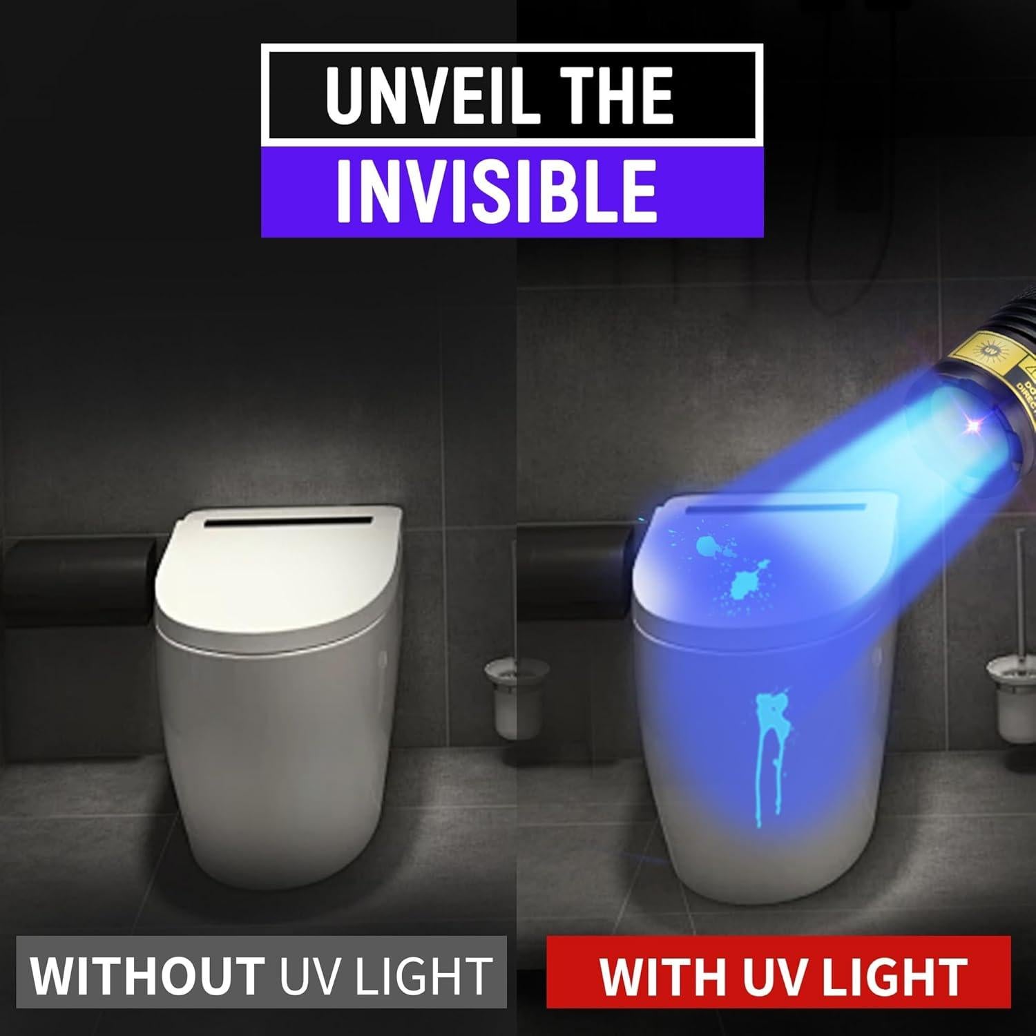 Linterna UV recargable VMTENMV 365nm mini luz negra LED