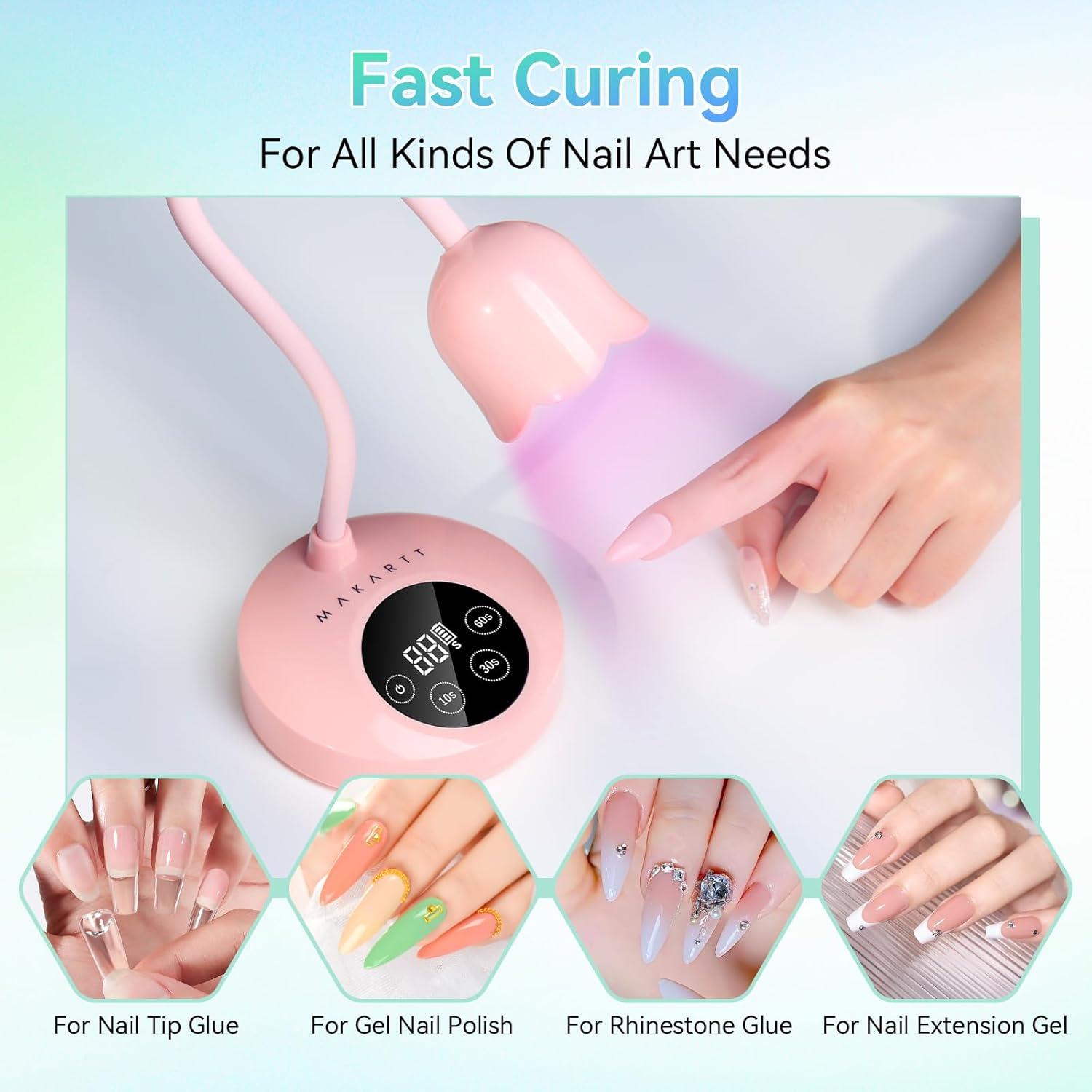 Lámpara UV LED Makartt Rosa 30W Portátil con Sensor Automático