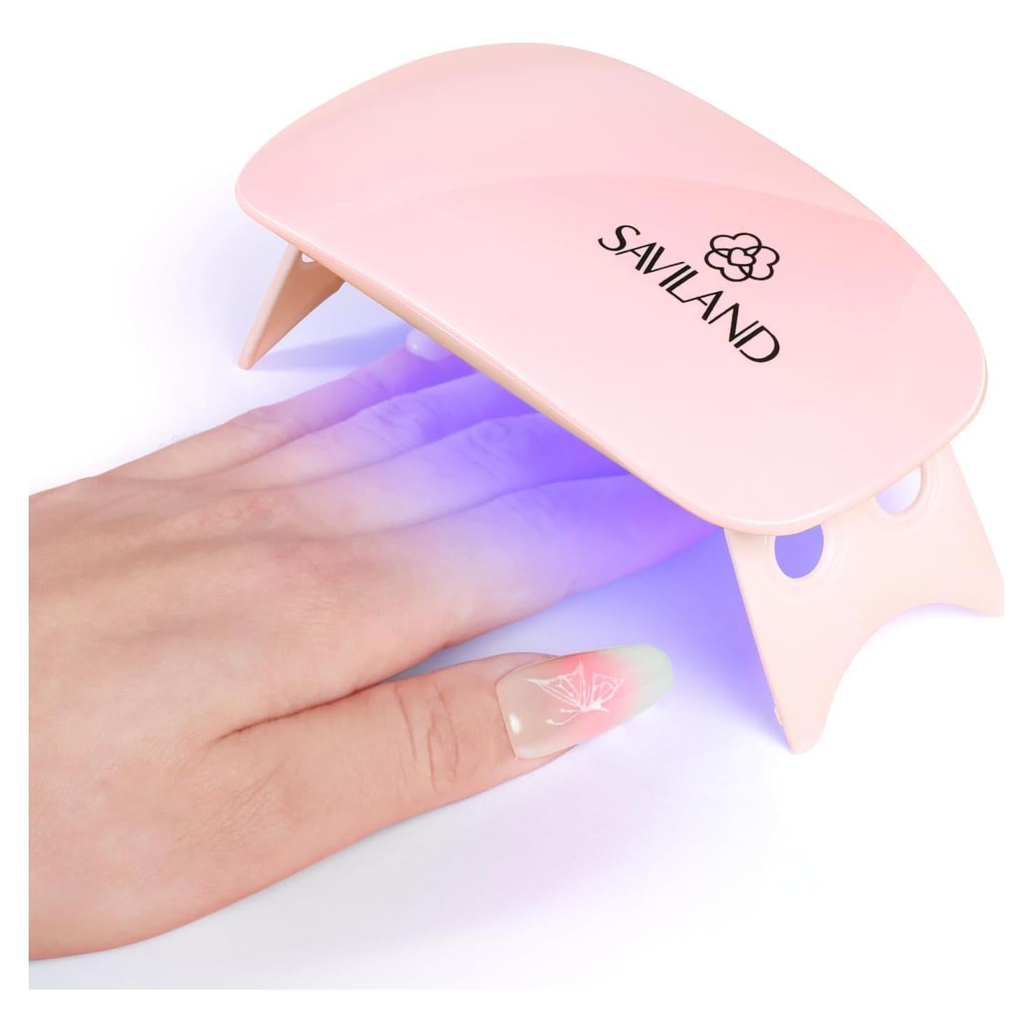 Lámpara UV LED Saviland SSPro X 12W Rosa Plegable 2 Temporizadores