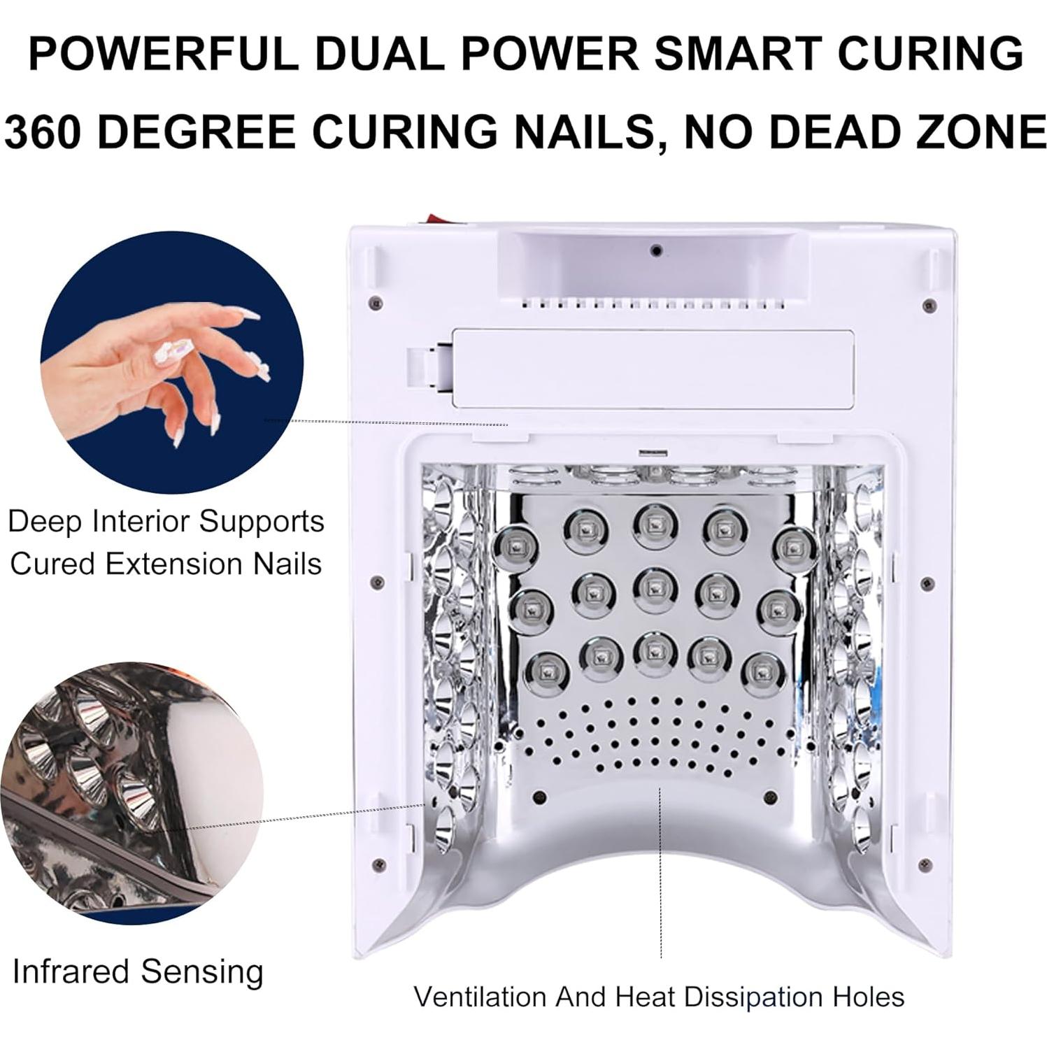 Lámpara de Uñas UV/LED M Crystal Cure 128W Inalámbrica