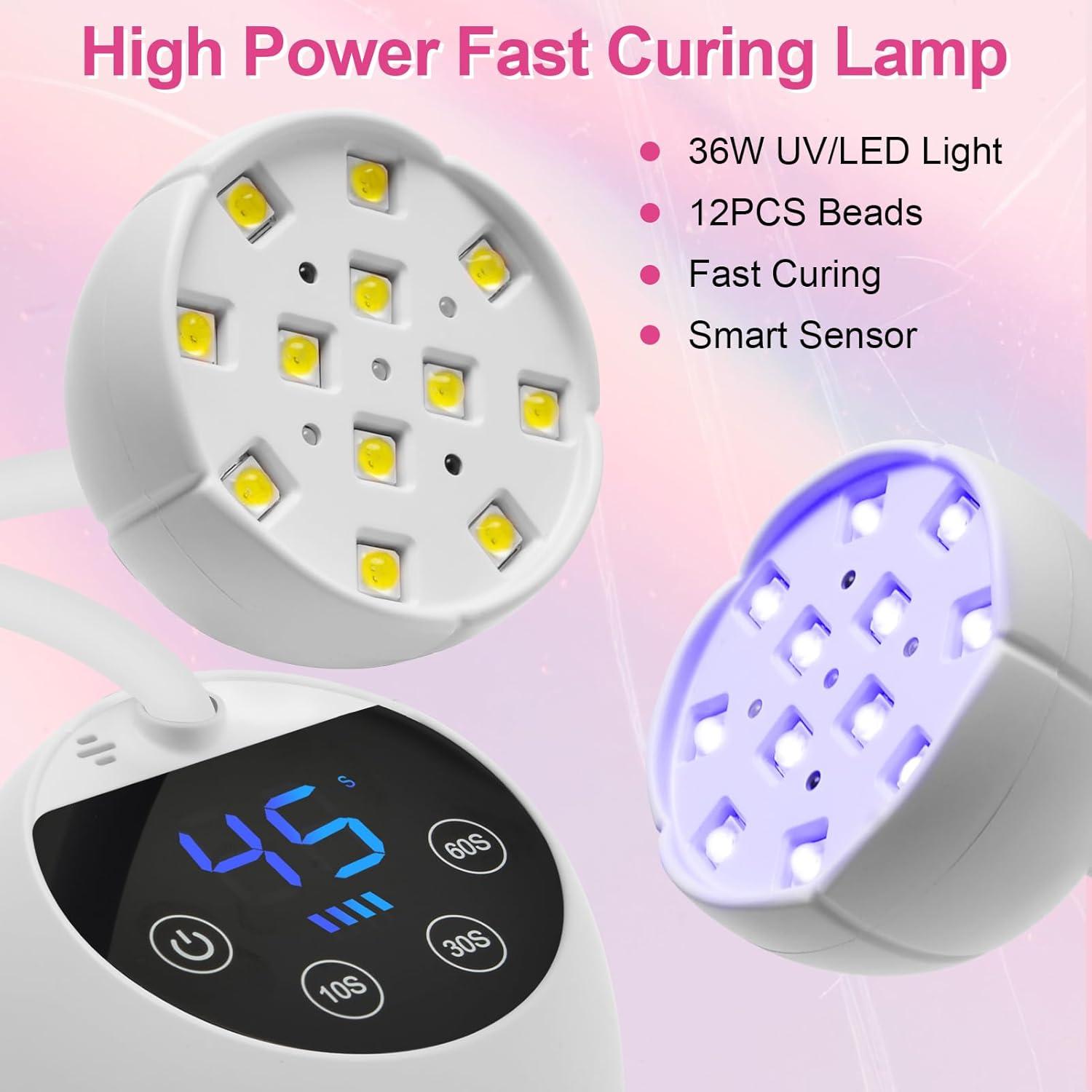 Lámpara UV LED CGBE Mini Inalámbrica 36W para Uñas de Gel