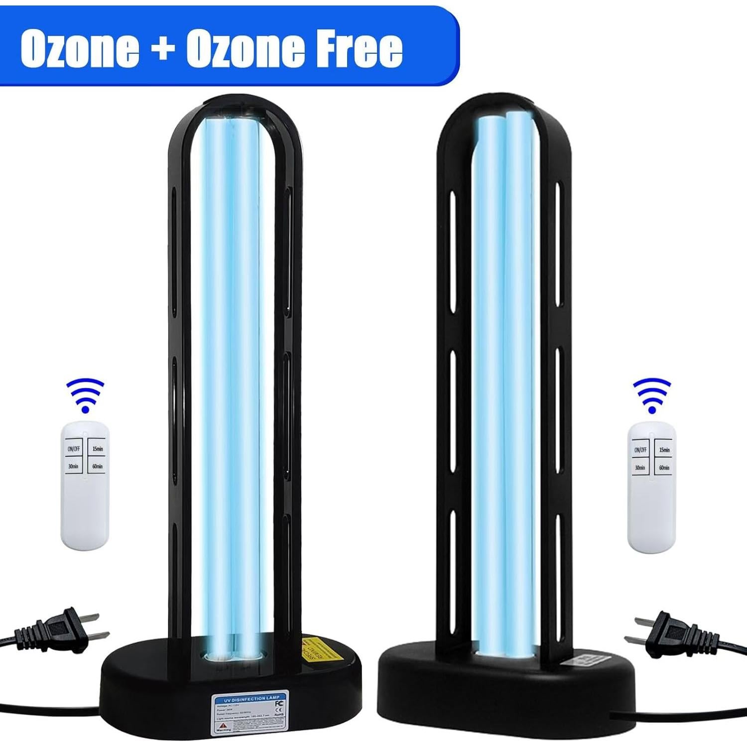 Luz UVC Desinfectante 2x38W MTP con Temporizador 15/30/60 min