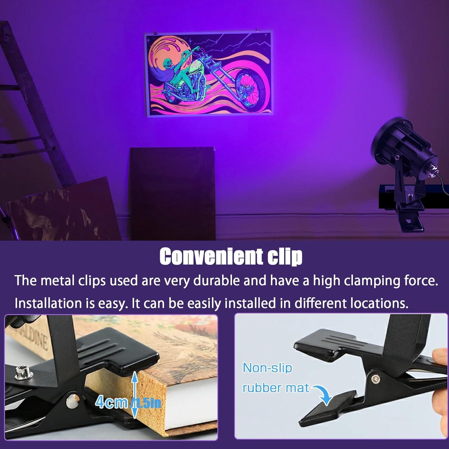 Lámpara UV de Luz Negra 13W INKECI con Clip IP65 1.83m