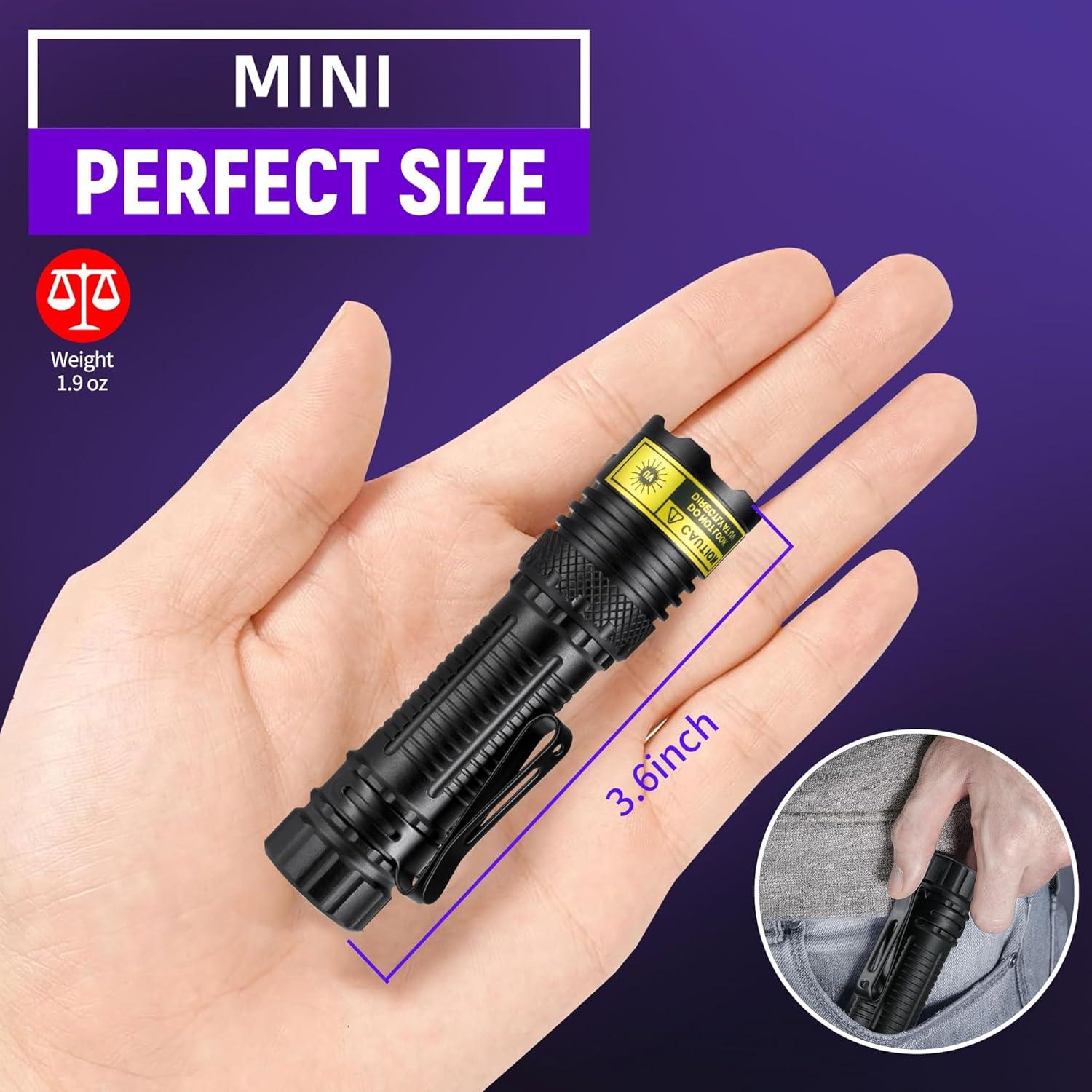 Linterna UV Recargable VMTENMV Mini 395nm LED 10W