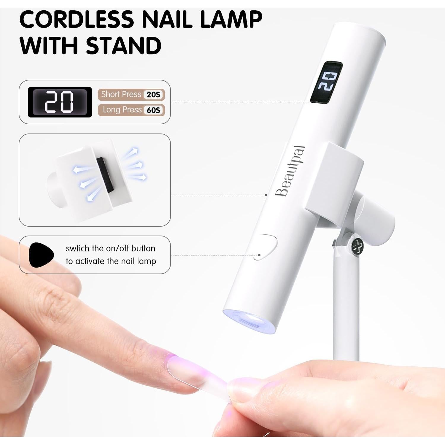 Luz UV de Mano para Uñas Larvall L001 Secado Rápido LED