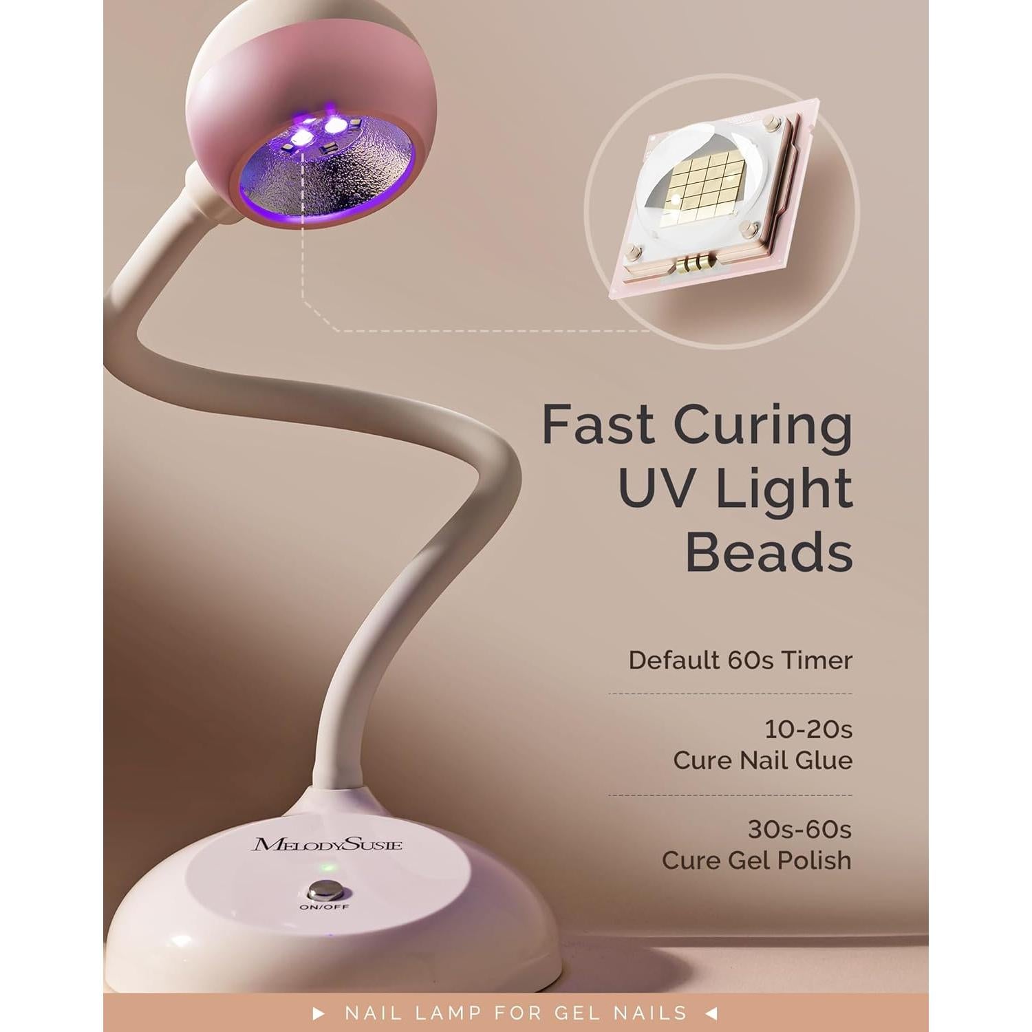 Lámpara de Uñas Profesional MelodySusie 2 en 1 Inalámbrica