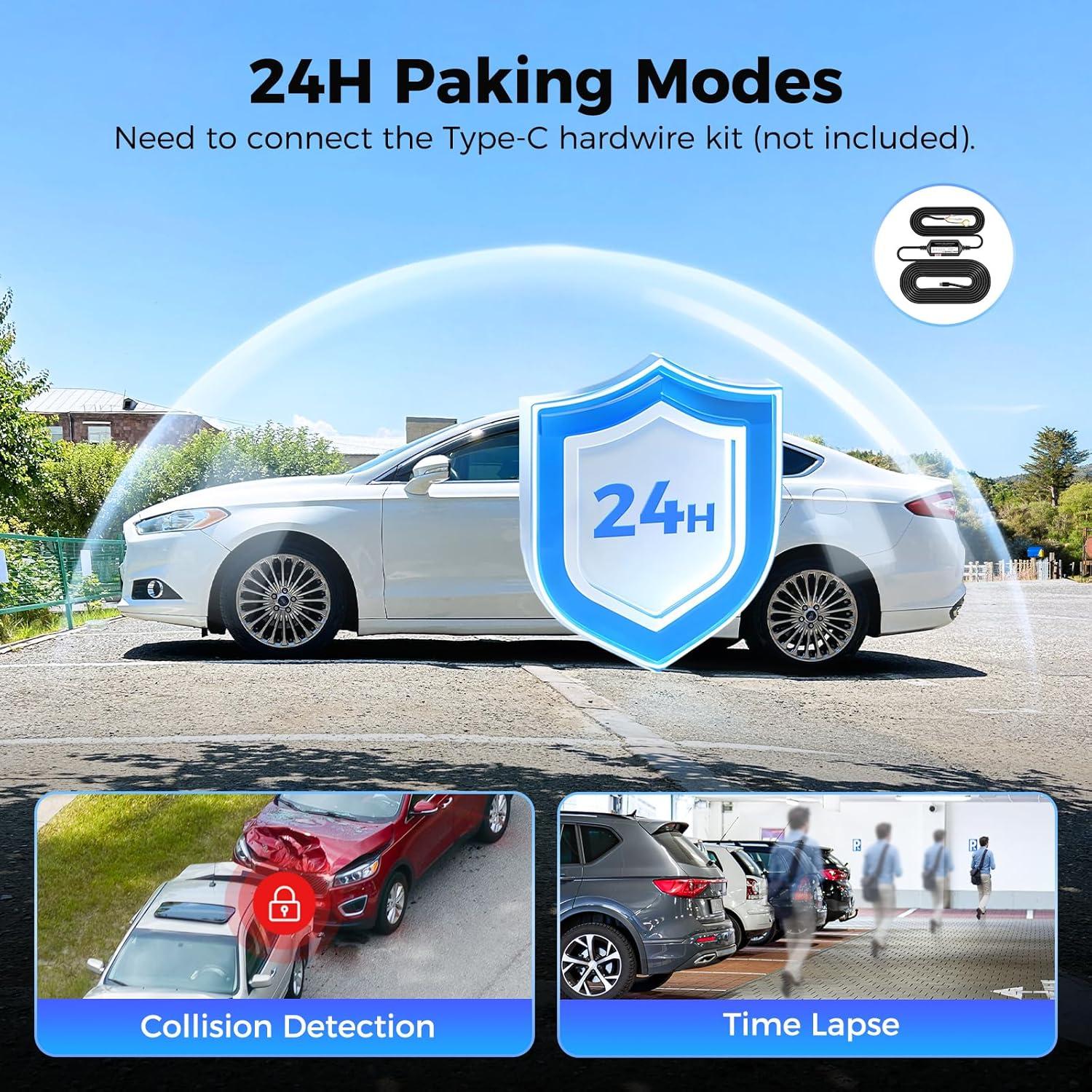 Cámara Dash AZDOME M300S 4K Doble Delantera y Trasera GPS