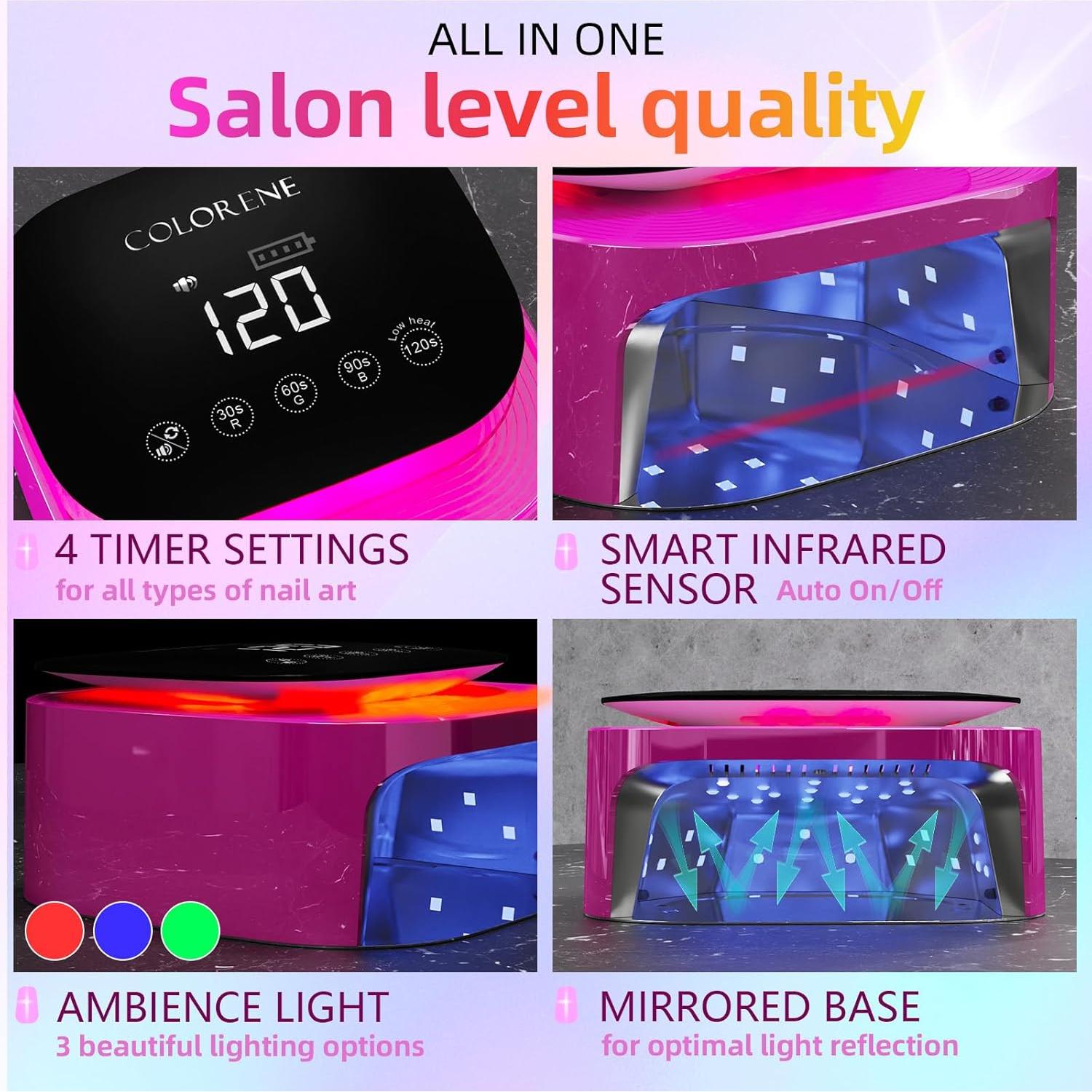Lámpara de Uñas UV LED Inalámbrica COLORENE U01PRO 60W