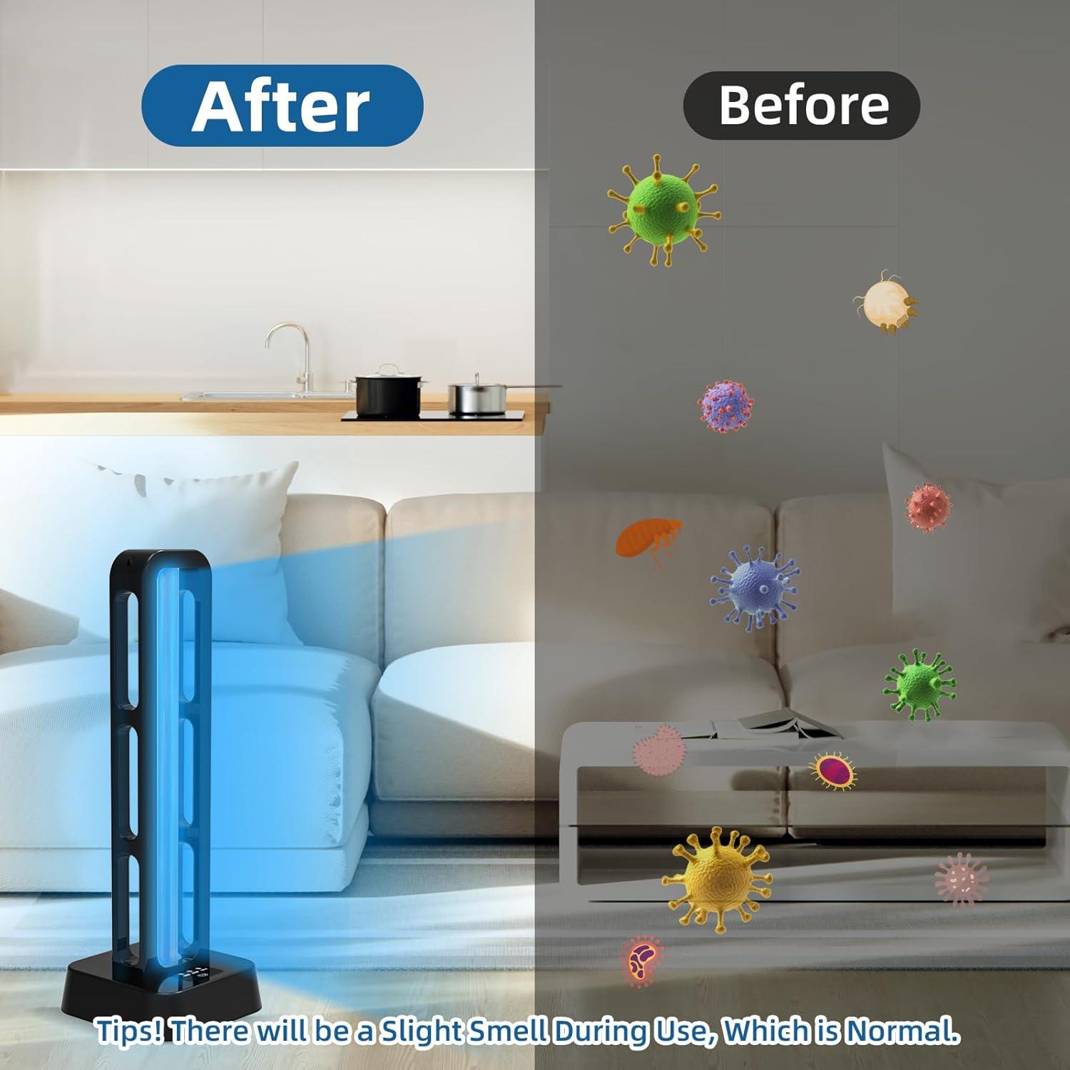 Luz UV Desinfectante Zyntieu 39W con Control Remoto - Sin Ozono