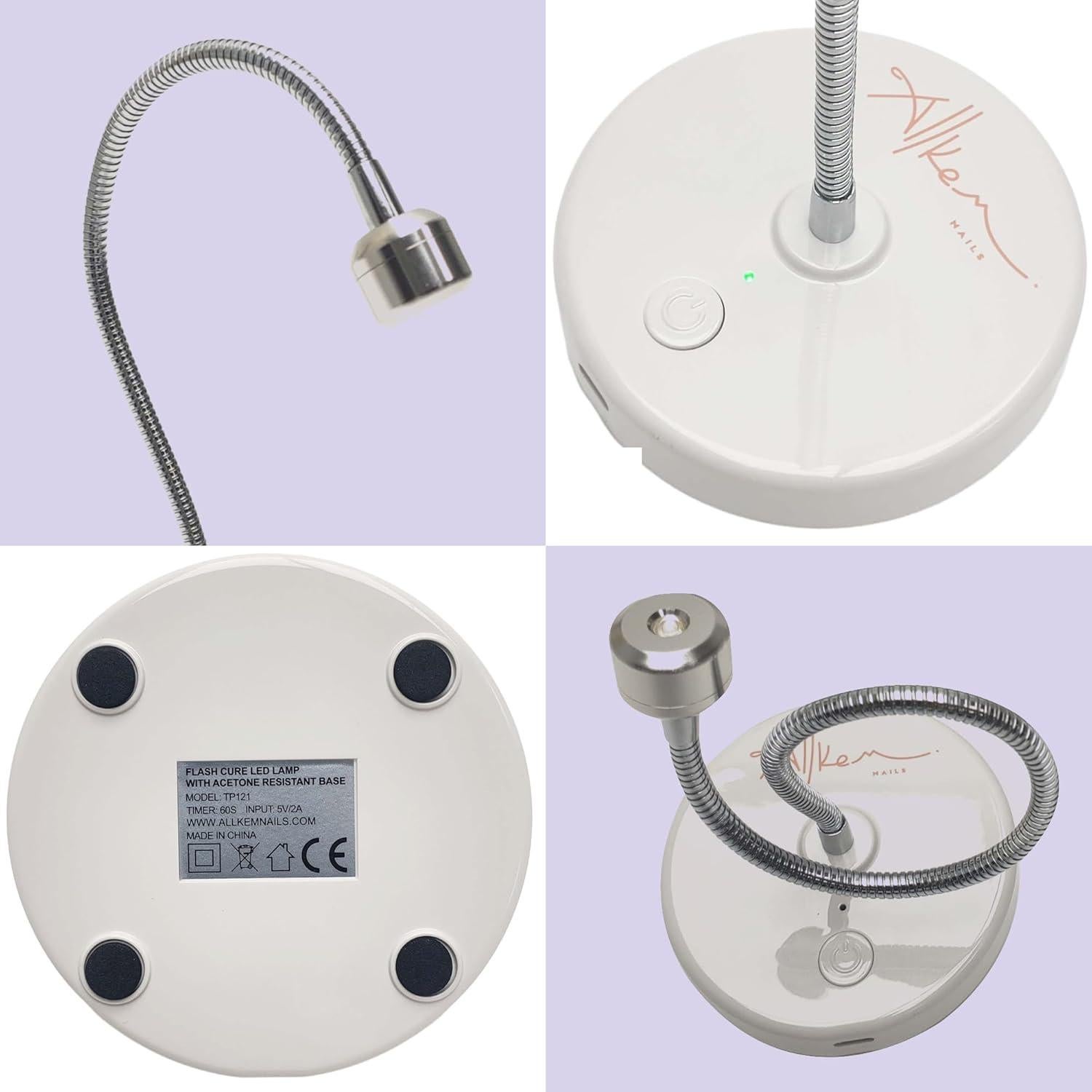 Lámpara UV LED Inalámbrica Allkem 3W Plata para Uñas de Gel