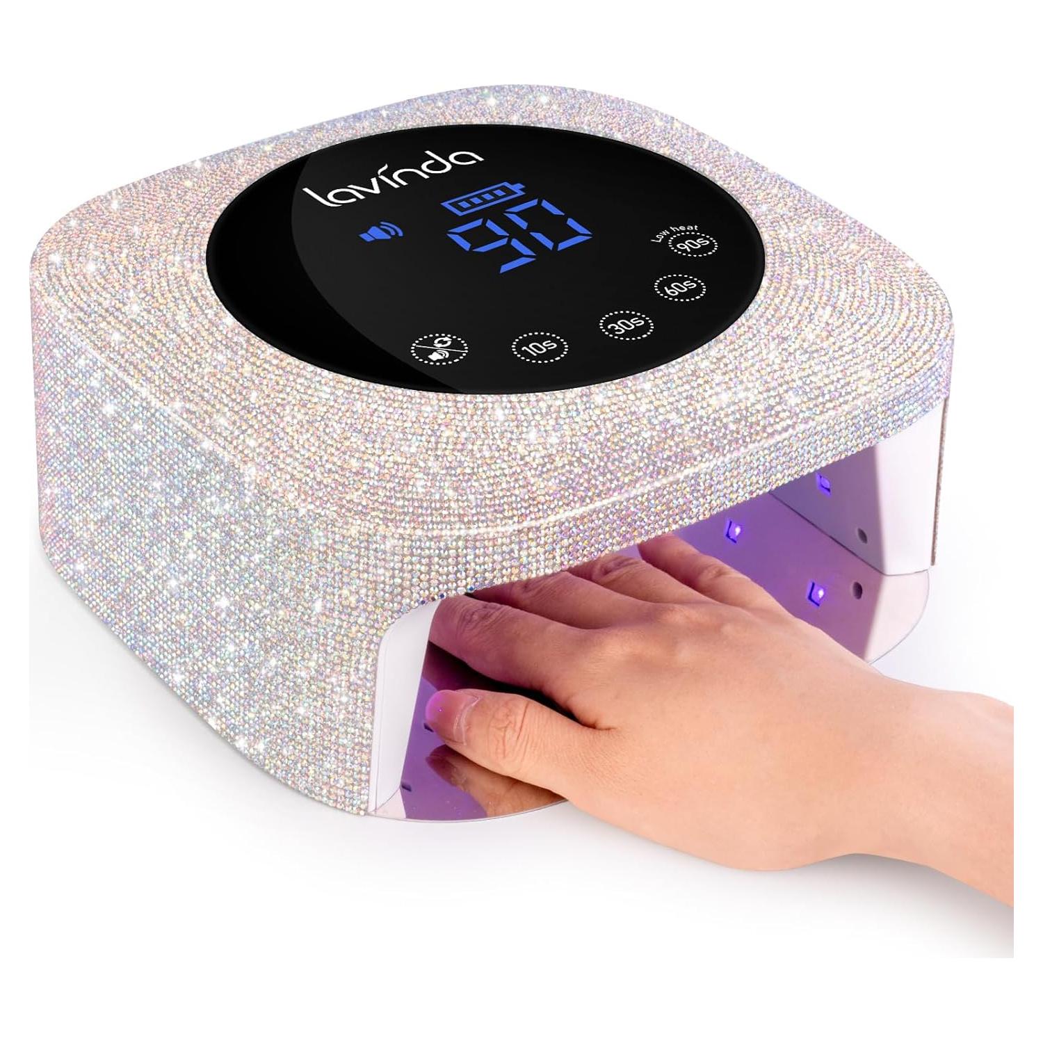 Lámpara de Uñas UV LED Lavinda 54W Recargable con Temporizador