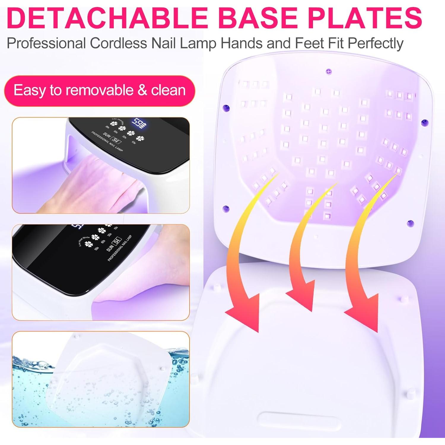 Lámpara de Uñas Inalámbrica ANYINS 288W UV LED 8 Horas