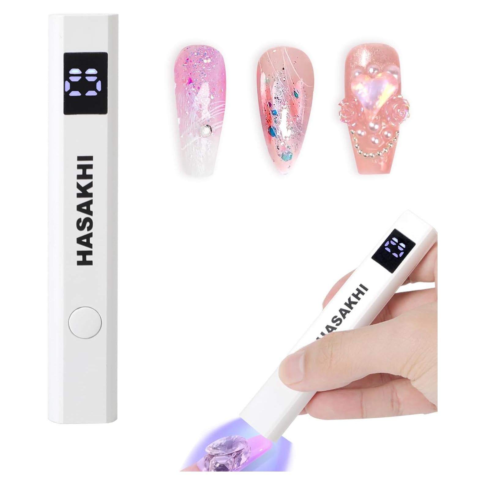 Lámpara UV Recargable Mini 12W Hasakhi para Uñas de Gel