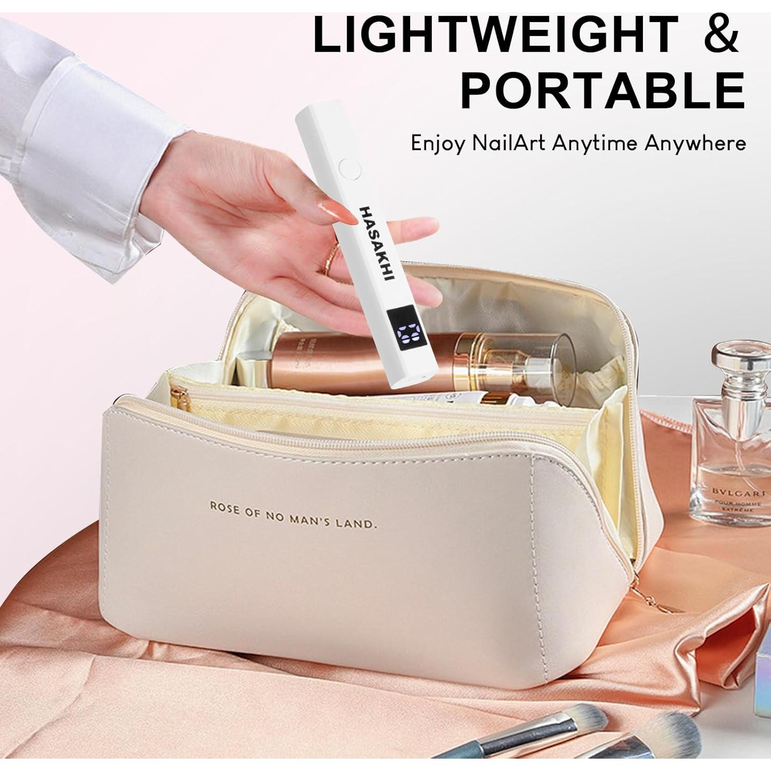 Lámpara UV Recargable Mini 12W Hasakhi para Uñas de Gel