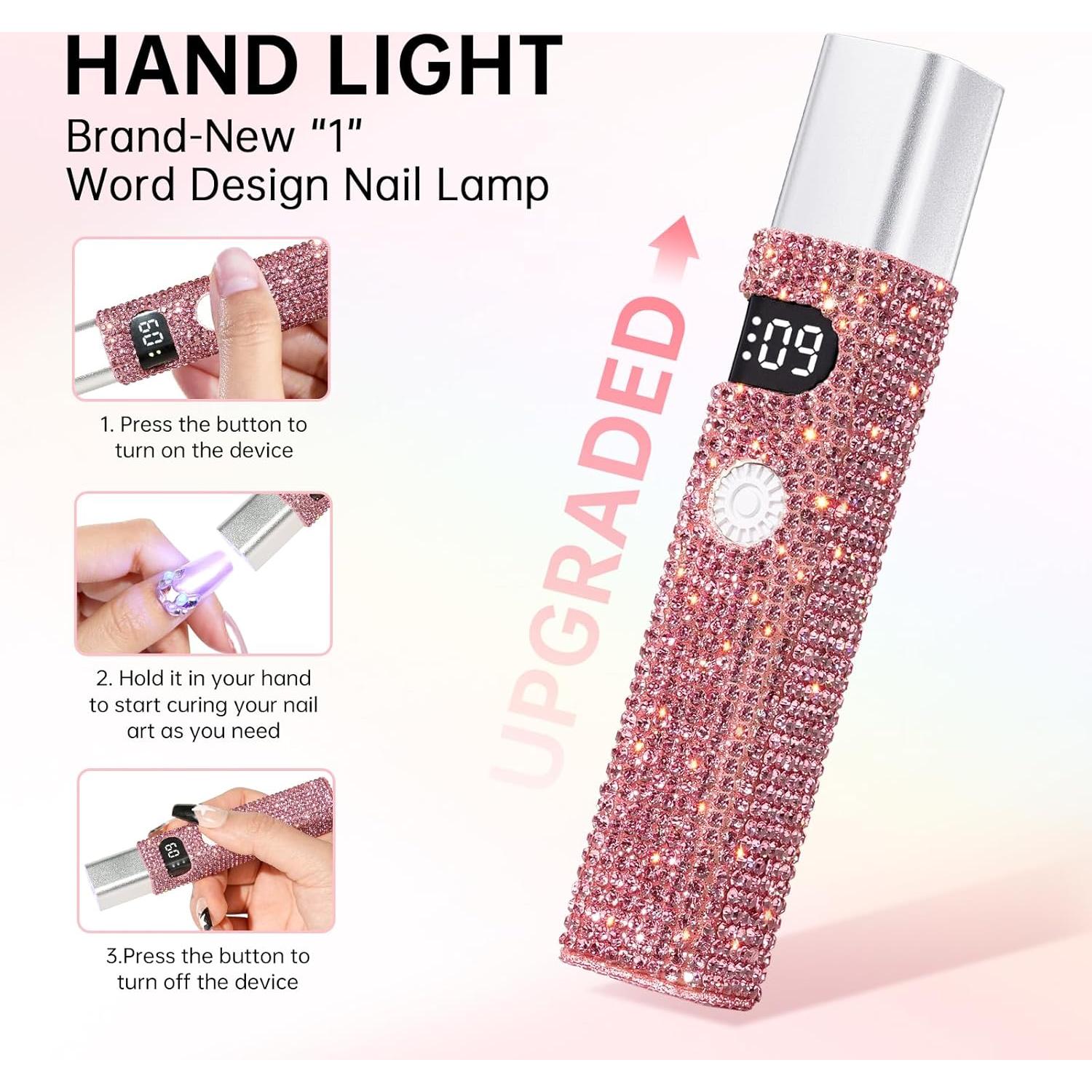 Lámpara LED UV portátil CHRISTINE SHELLY 5X rosa 90g