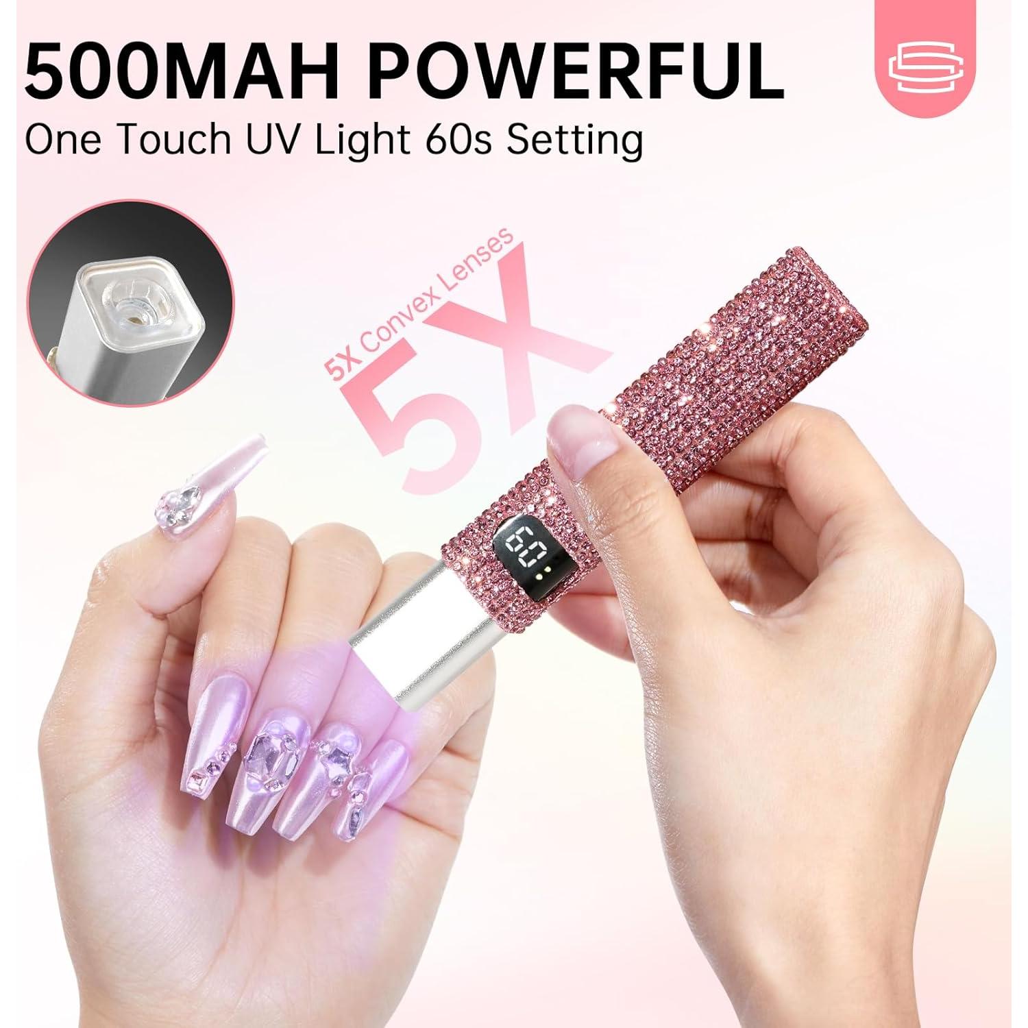 Lámpara LED UV portátil CHRISTINE SHELLY 5X rosa 90g