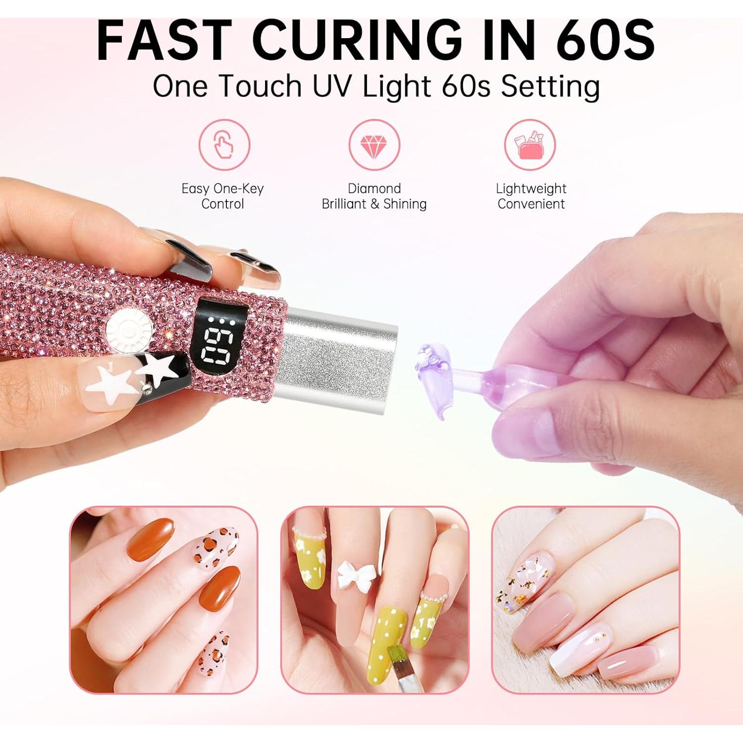 Lámpara LED UV portátil CHRISTINE SHELLY 5X rosa 90g