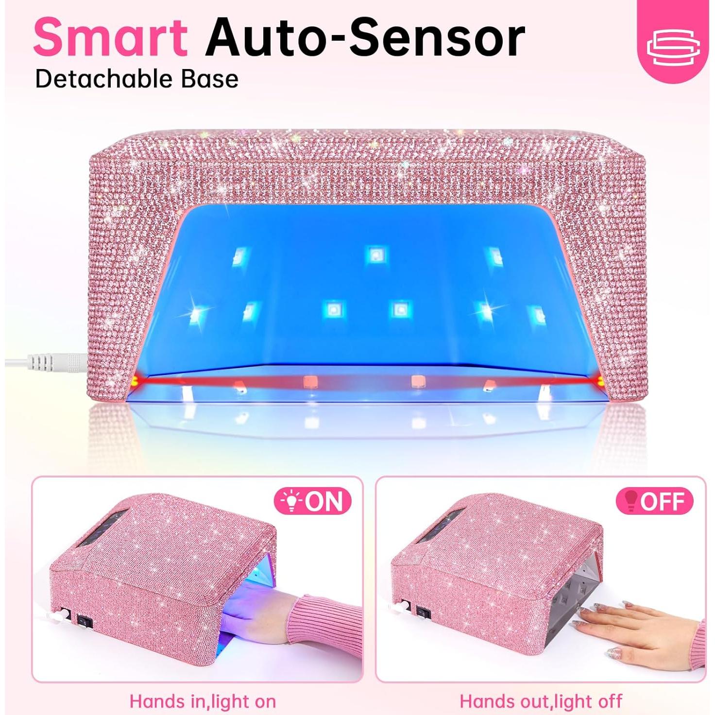 Lámpara UV para Uñas de Gel CHRISTINE SHELLY 96W Rosa