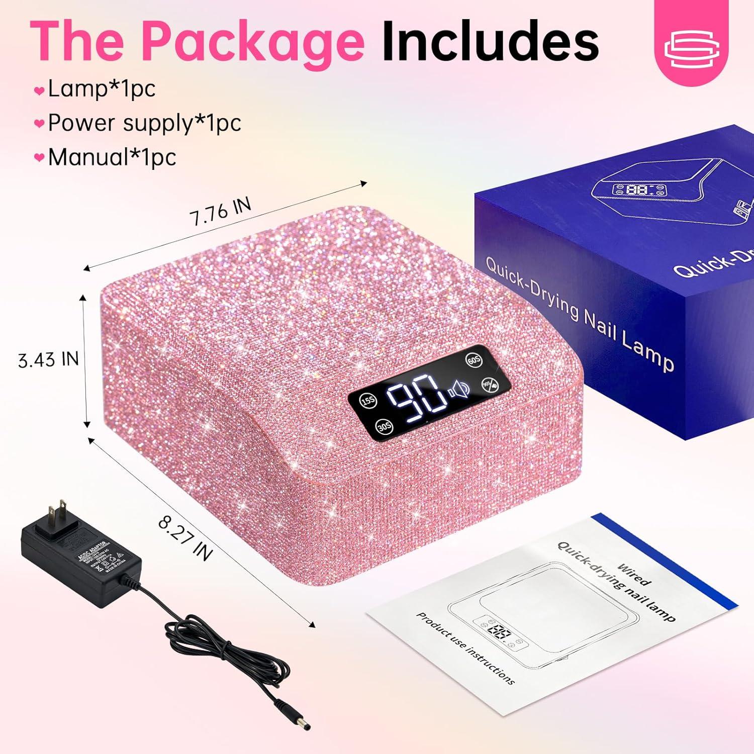 Lámpara UV para Uñas de Gel CHRISTINE SHELLY 96W Rosa