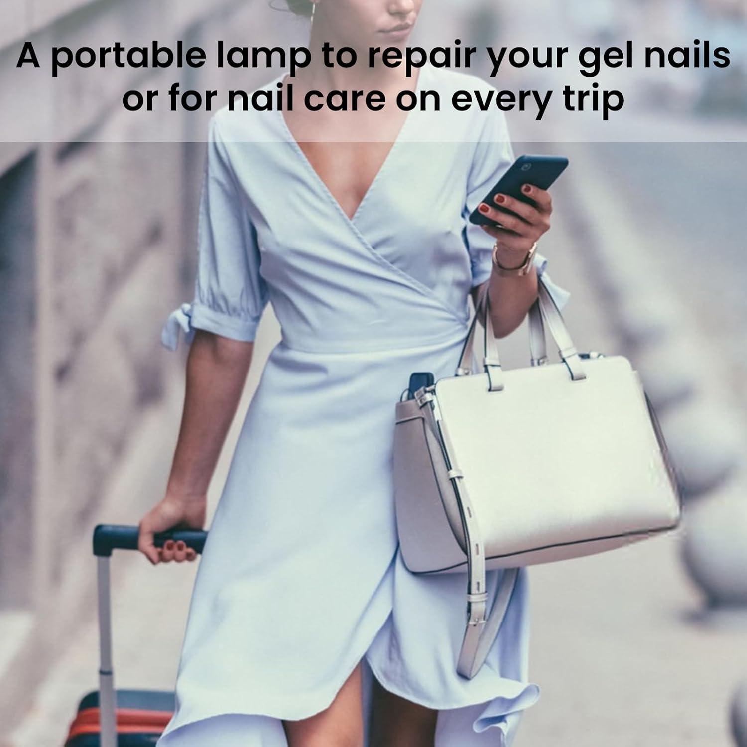 Mini Lámpara UV Portátil ESUOHYM para Uñas de Gel 17cm