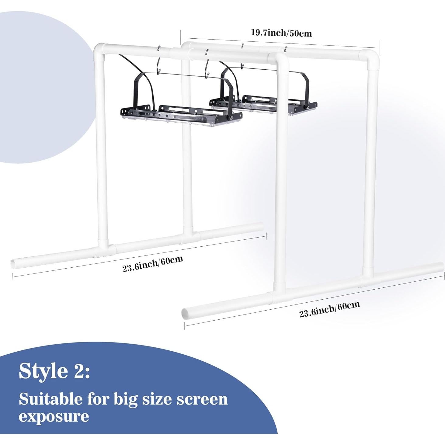 Caydo 2PCS 50W Luz UV para Serigrafía con Soportes y Bridas