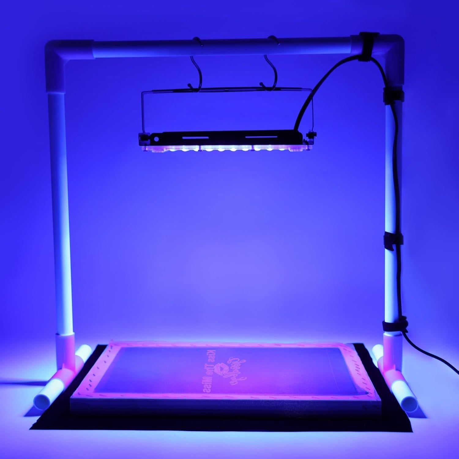 Caydo 2PCS 50W Luz UV para Serigrafía con Soportes y Bridas