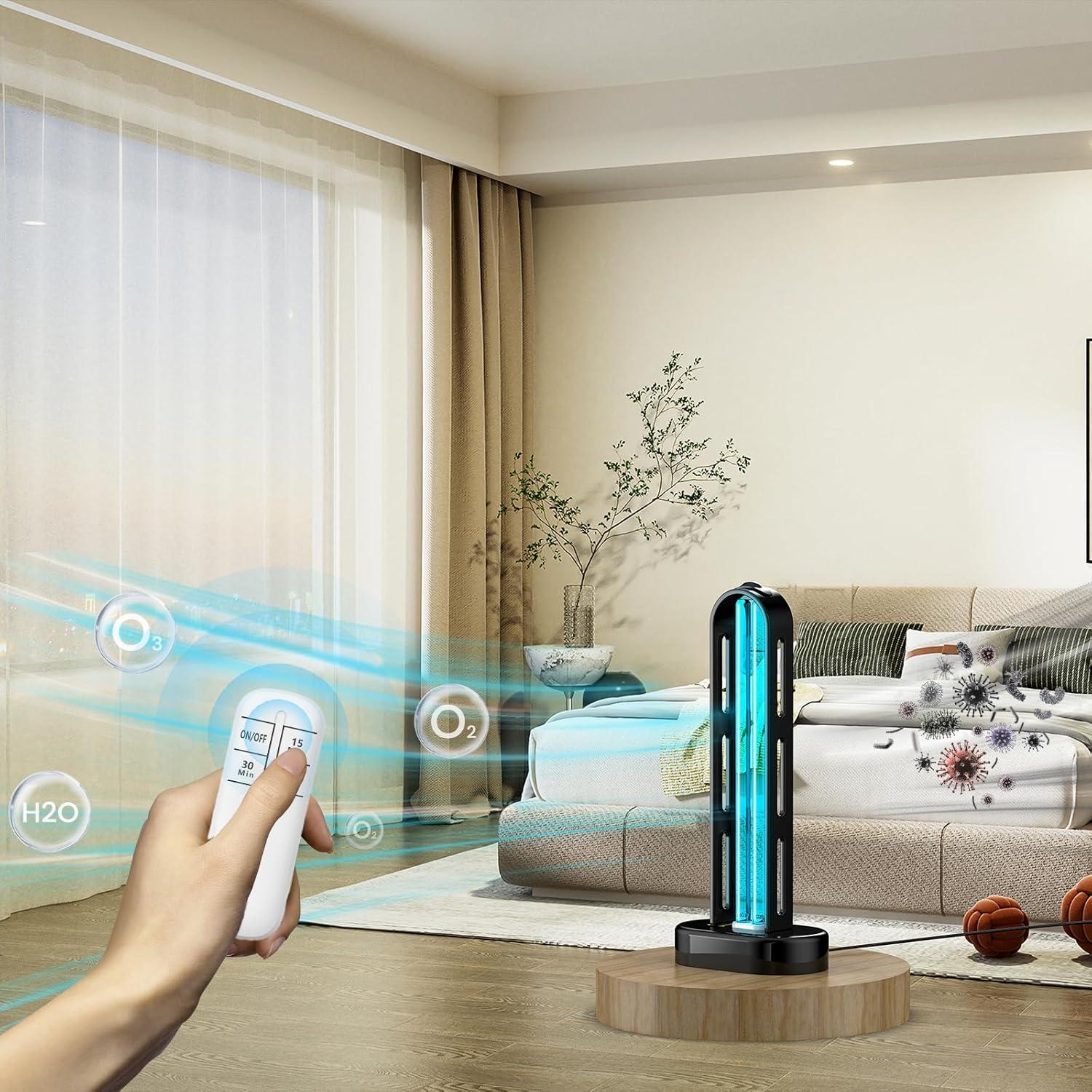 Lámpara UV Desinfectante ZETAWALE con Control Remoto 60 min