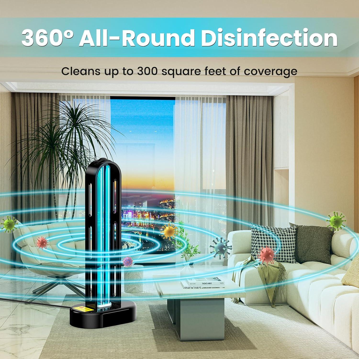 Lámpara UV Desinfectante ZETAWALE con Control Remoto 60 min