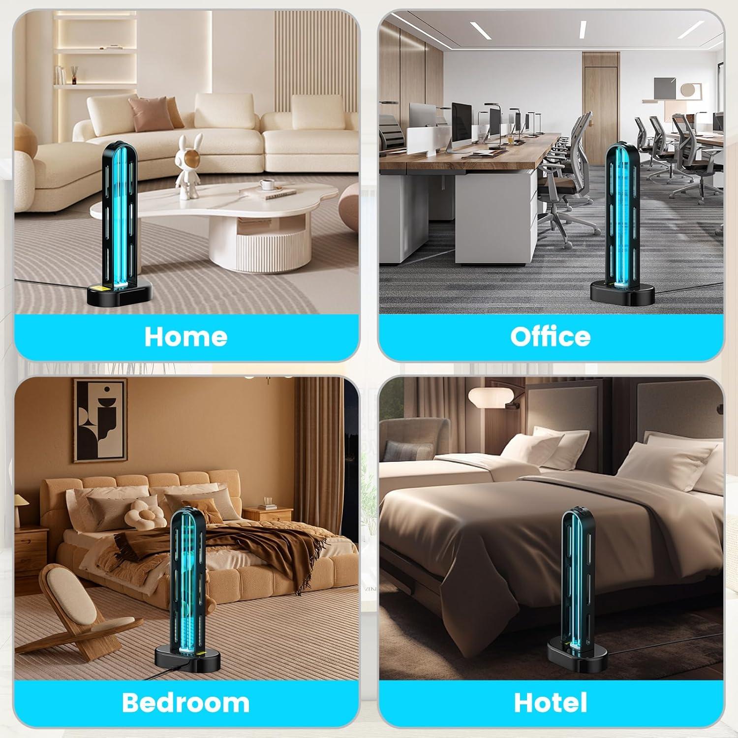 Lámpara UV Desinfectante ZETAWALE con Control Remoto 60 min