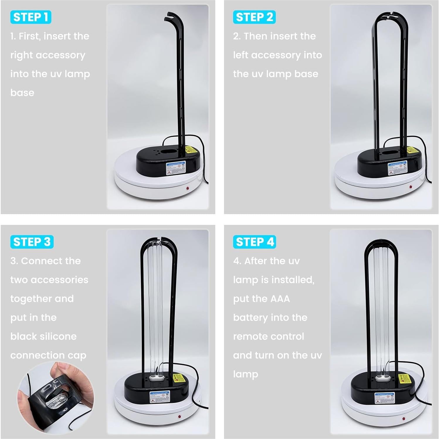Lámpara UV Desinfectante ZETAWALE con Control Remoto 60 min