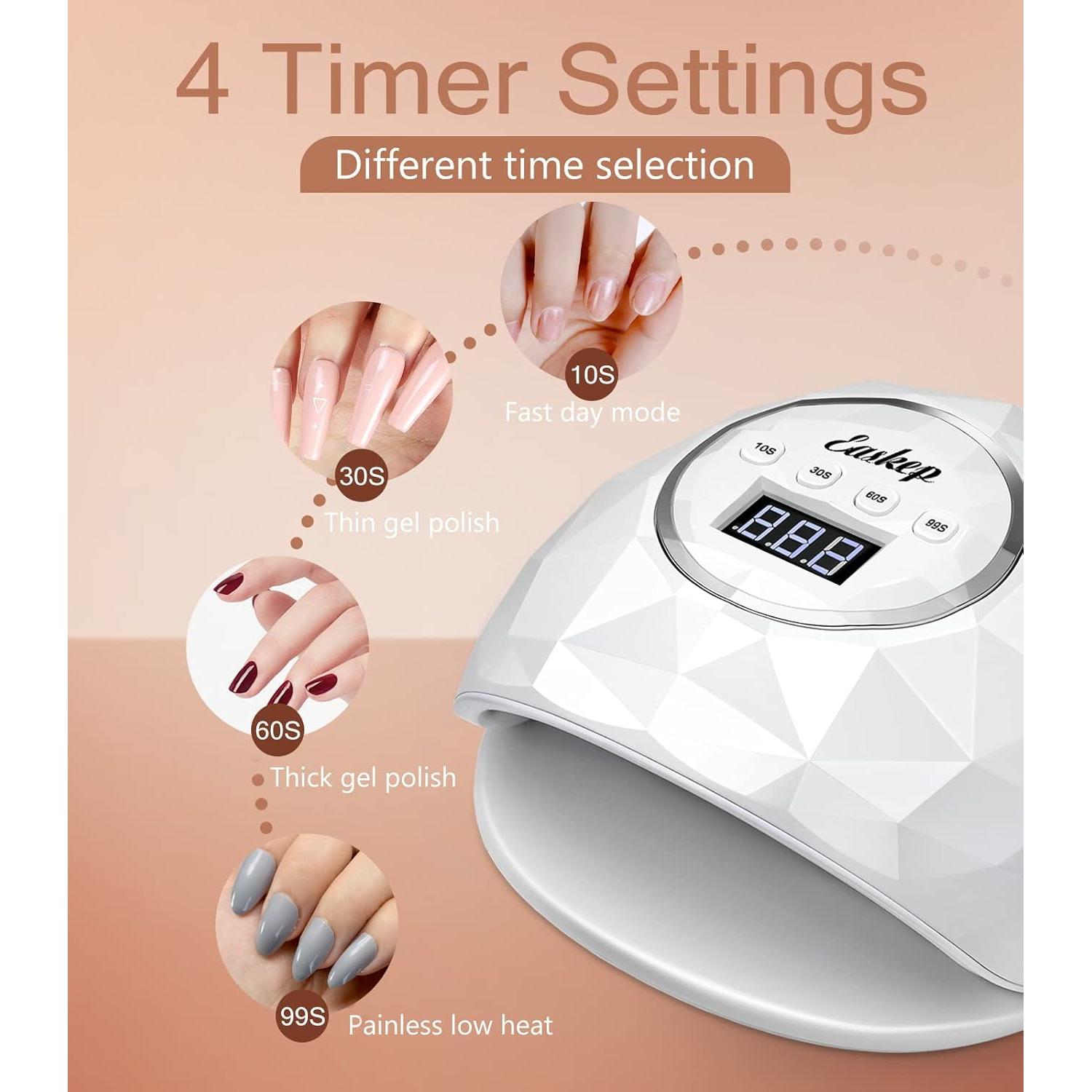 Lámpara de Uñas UV LED Easkep 86W Secador Rápido para Gel